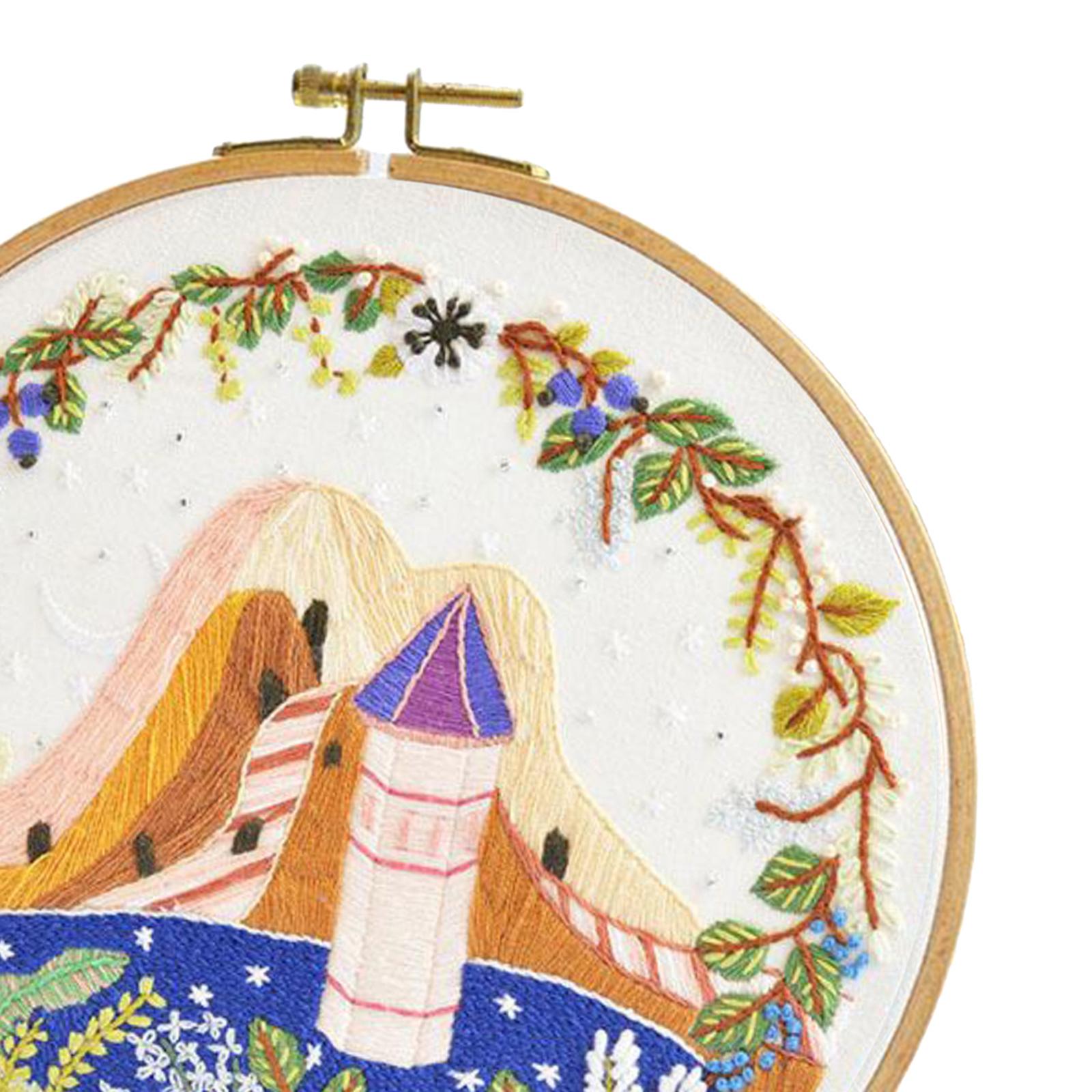 Funny Embroidery Starter Kit Bamboo Embroidery for Beginners Adults Style 3