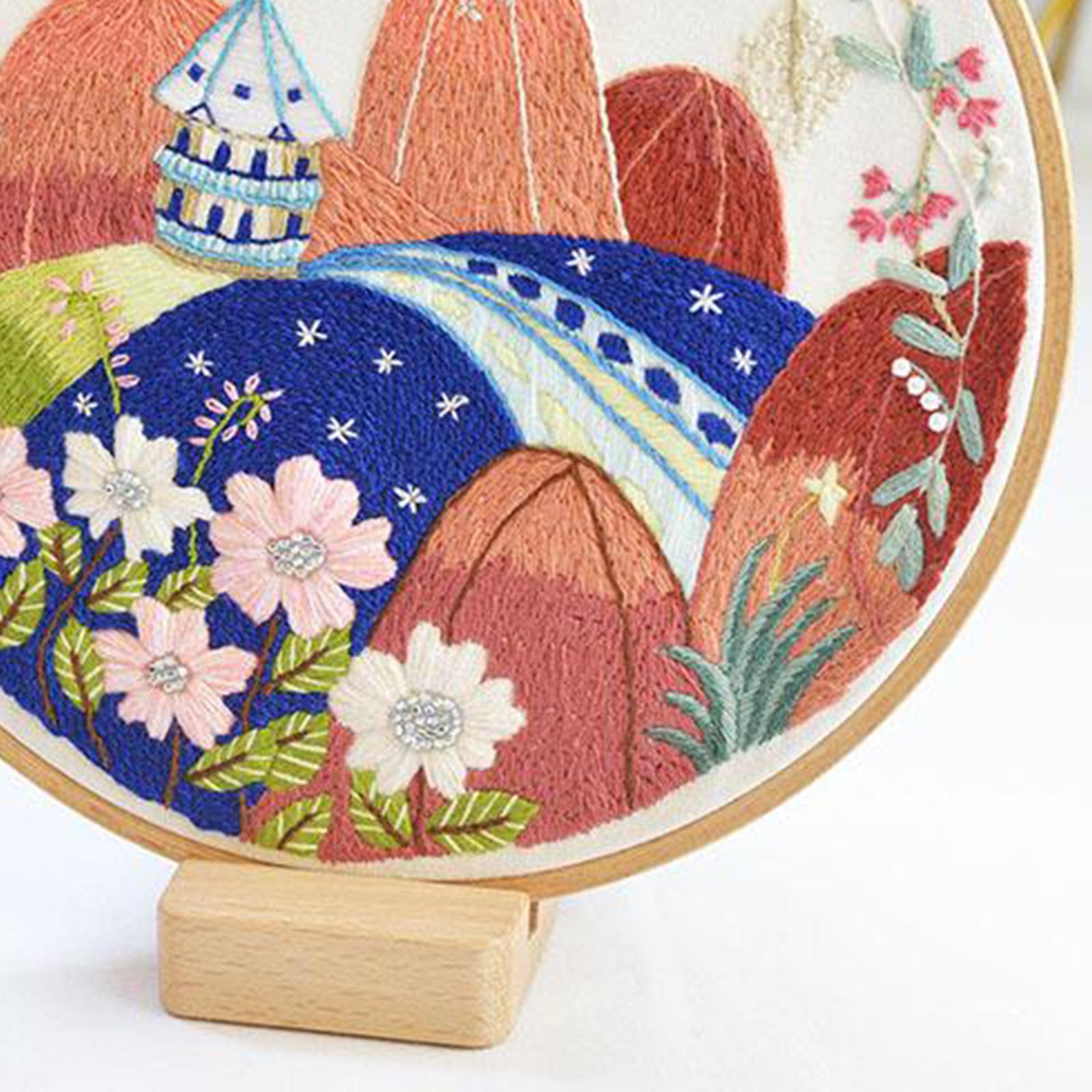 Funny Embroidery Starter Kit Bamboo Embroidery for Beginners Adults Style 3