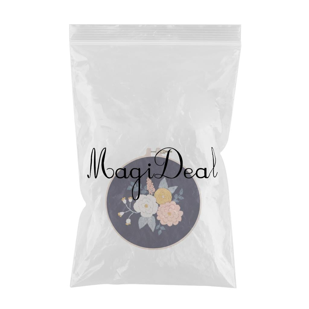 Handmade Embroidery Kit Plants Cross Stitch Material Hand Craft Hoop Style 2