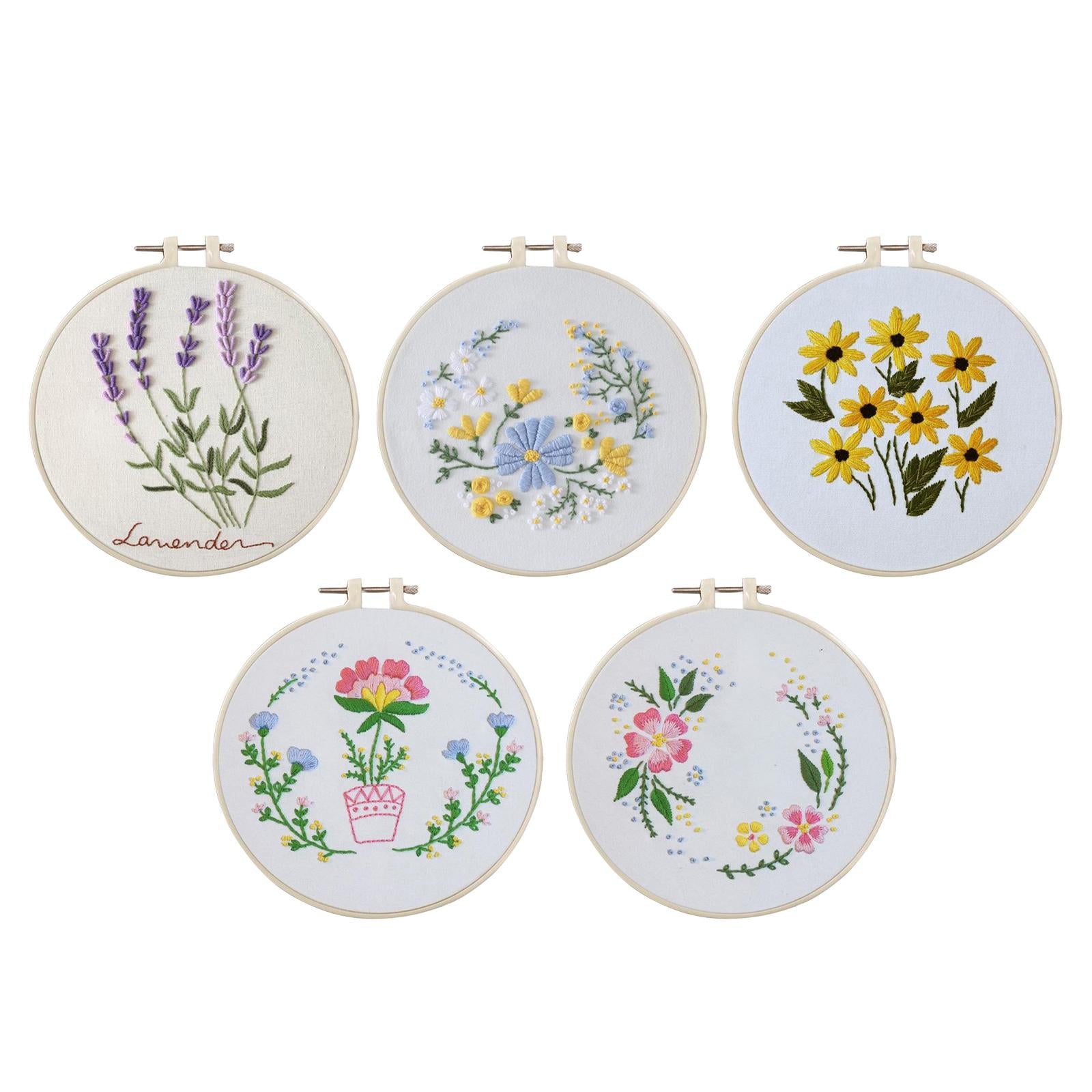 Full Range of Embroidery Starter Kits Cross Stitch Kit for Adult Flower1