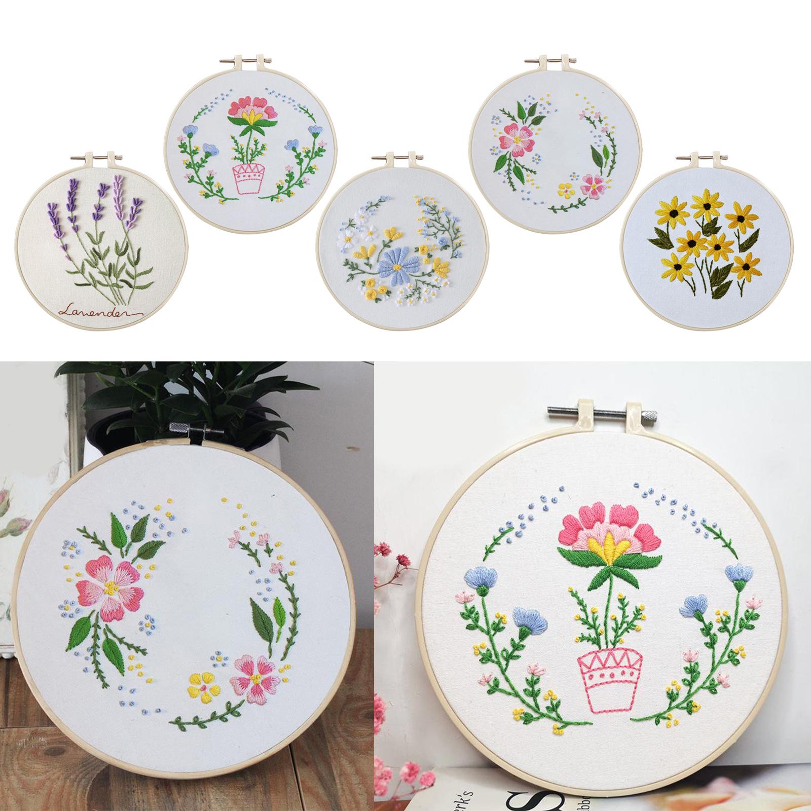 Full Range of Embroidery Starter Kits Cross Stitch Kit for Adult Flower1