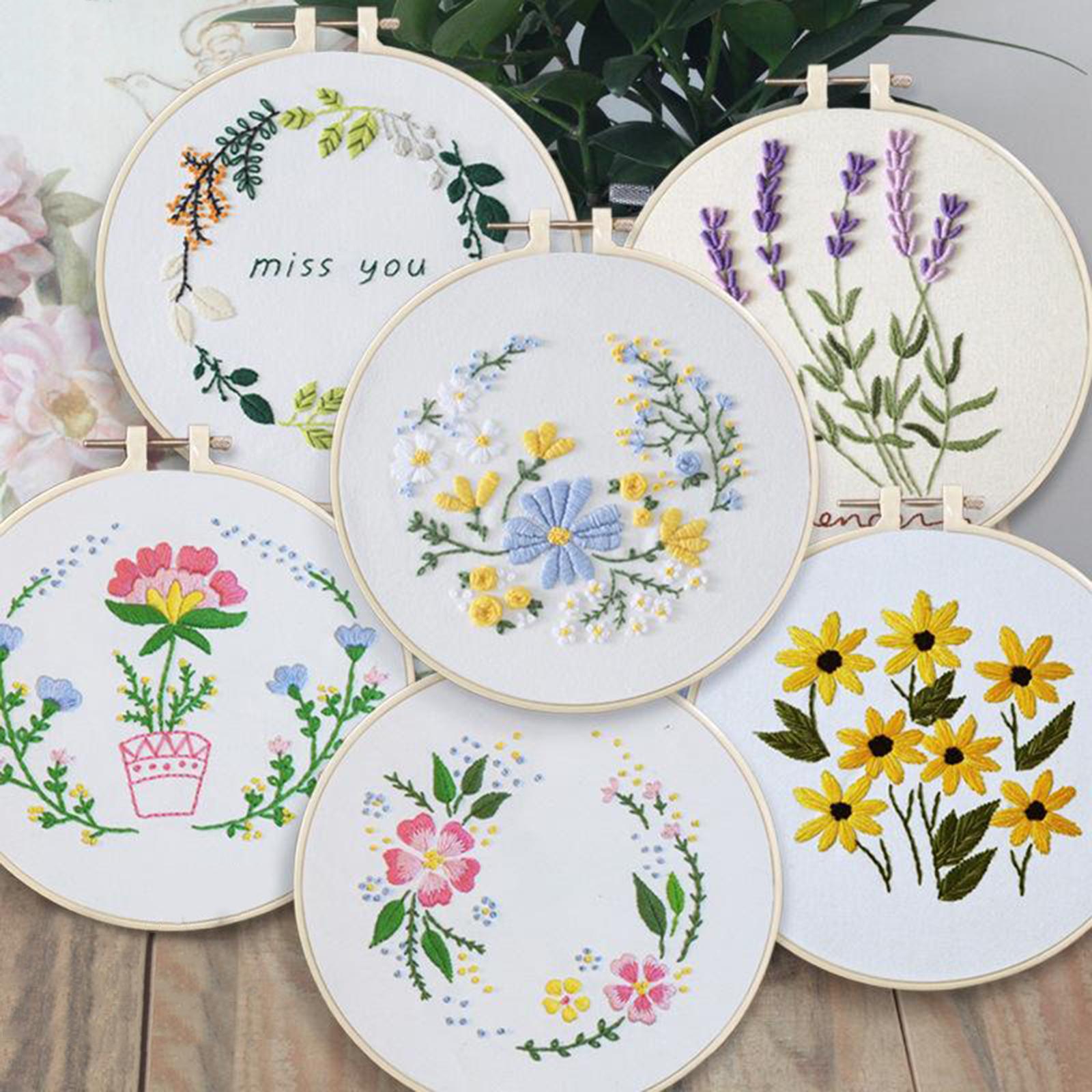 Full Range of Embroidery Starter Kits Cross Stitch Kit for Adult Flower3