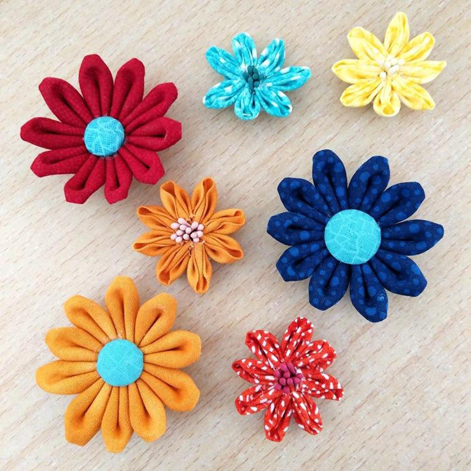 Fabric Flower Maker Clothing Hats Brooches Quilt Embellishment Green_S