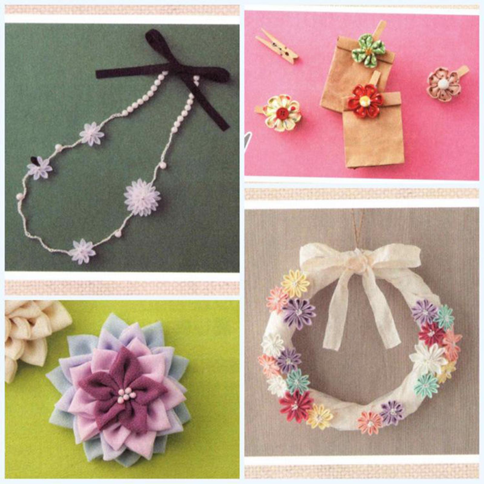 Fabric Flower Maker Clothing Hats Brooches Quilt Embellishment Green_S