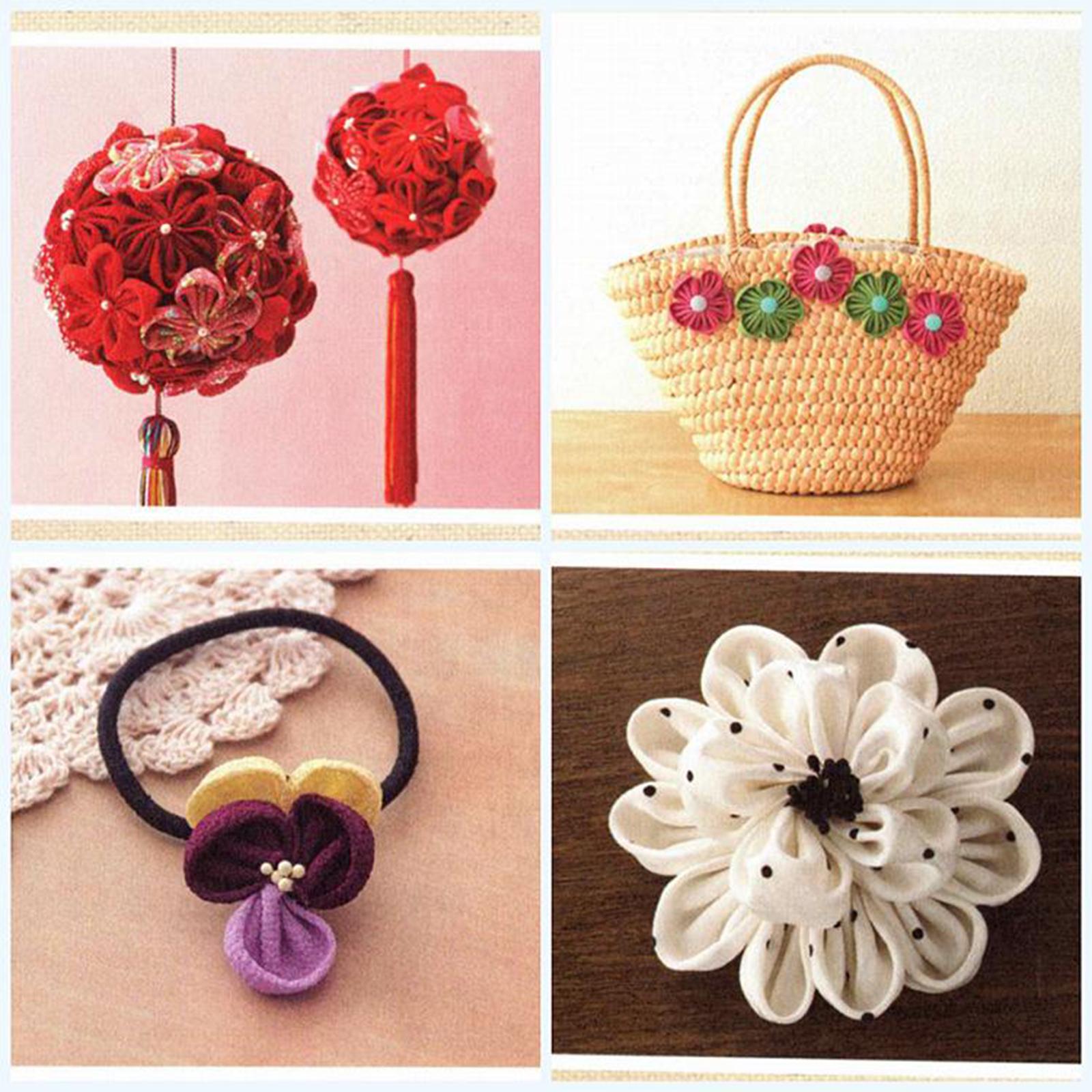 Fabric Flower Maker Clothing Hats Brooches Quilt Embellishment Orange_L