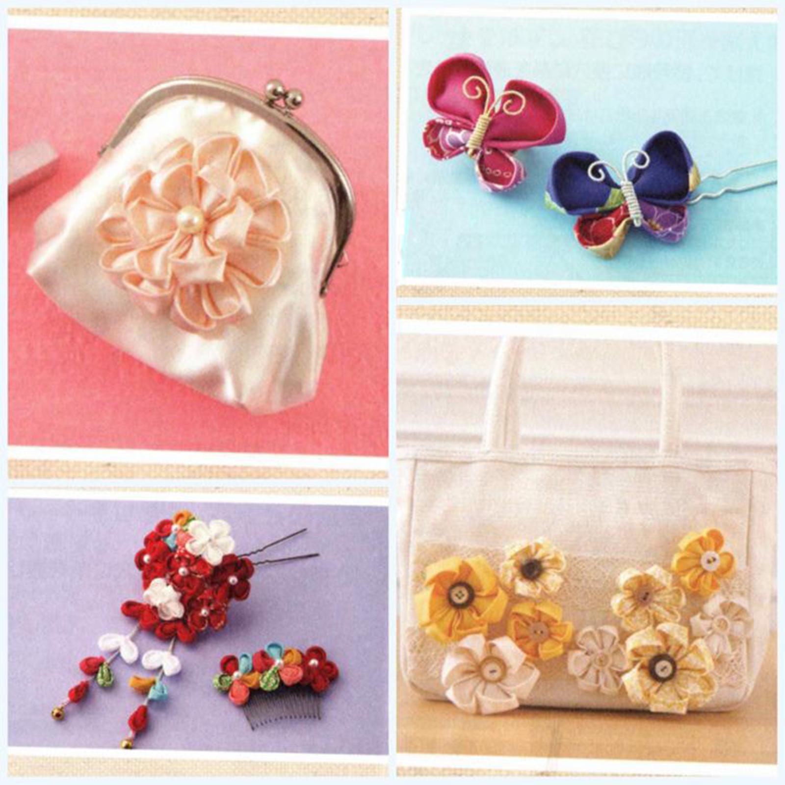 Fabric Flower Maker Clothing Hats Brooches Quilt Embellishment Orange_L