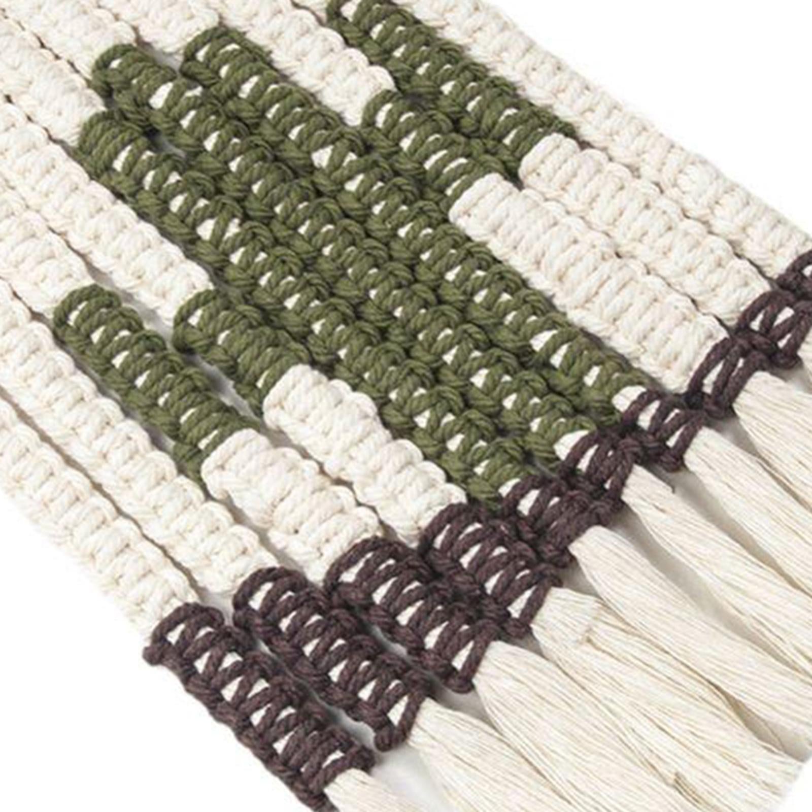 Macrame Cactus Wall Hanging Cotton Rope Tapestry Handmade DIY Craft Chic Art