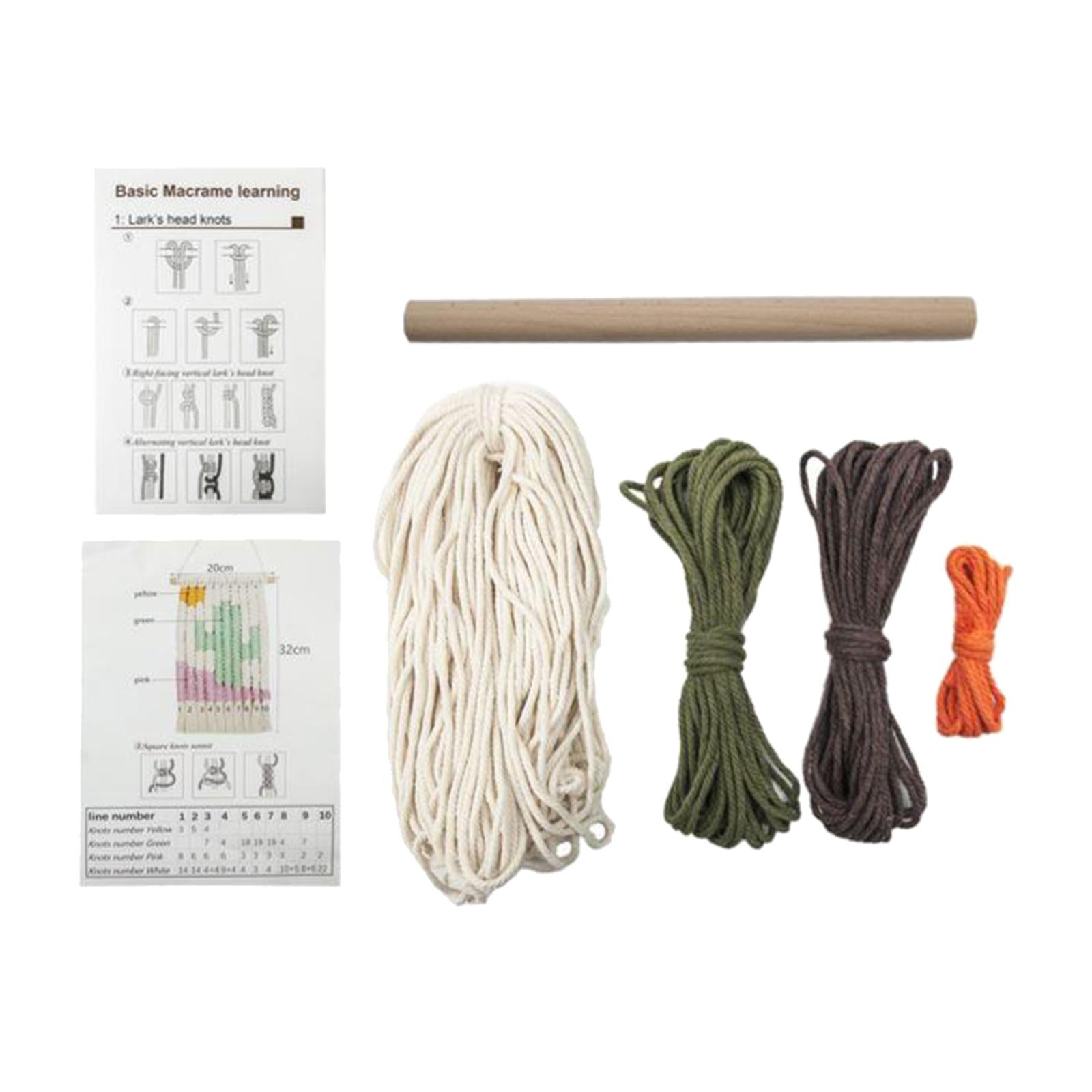 Macrame Cactus Wall Hanging Cotton Rope Tapestry Handmade DIY Craft Chic Art