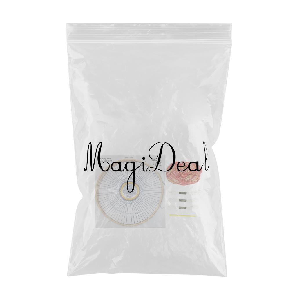 Handmade Wooden Weaving Machine Round Wooden Loom for Household DIY Home red wool suit