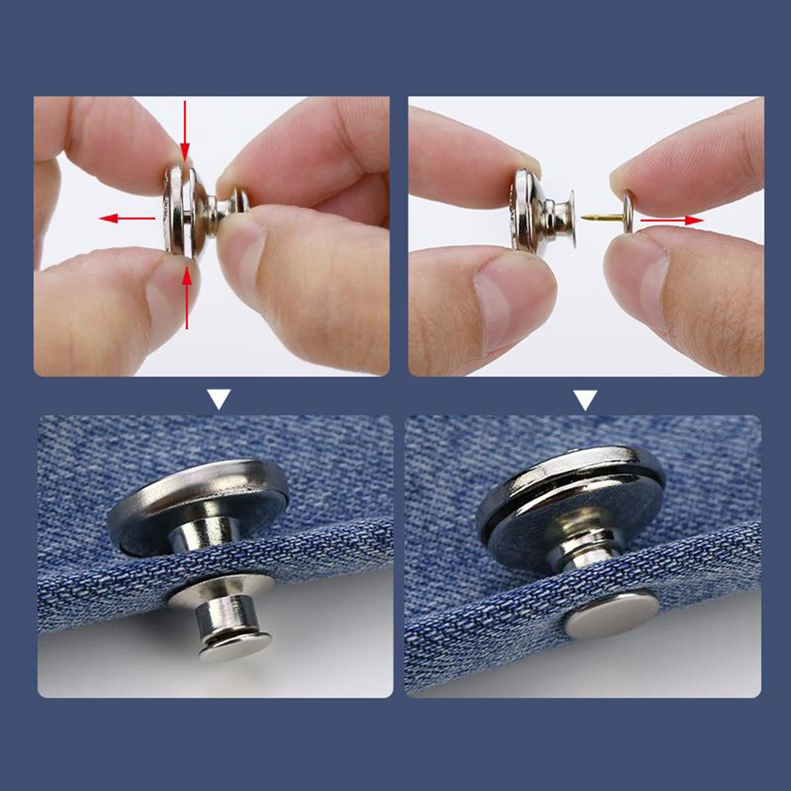 10pcs Jeans Button Replacement Jean Tack Metal Buttons Snap Fastener Style8
