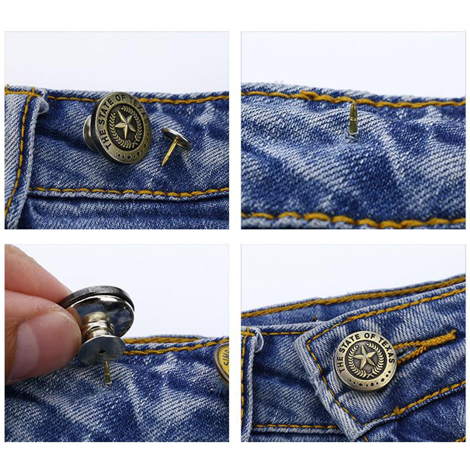 10pcs Jeans Button Replacement Jean Tack Metal Buttons Snap Fastener Style8