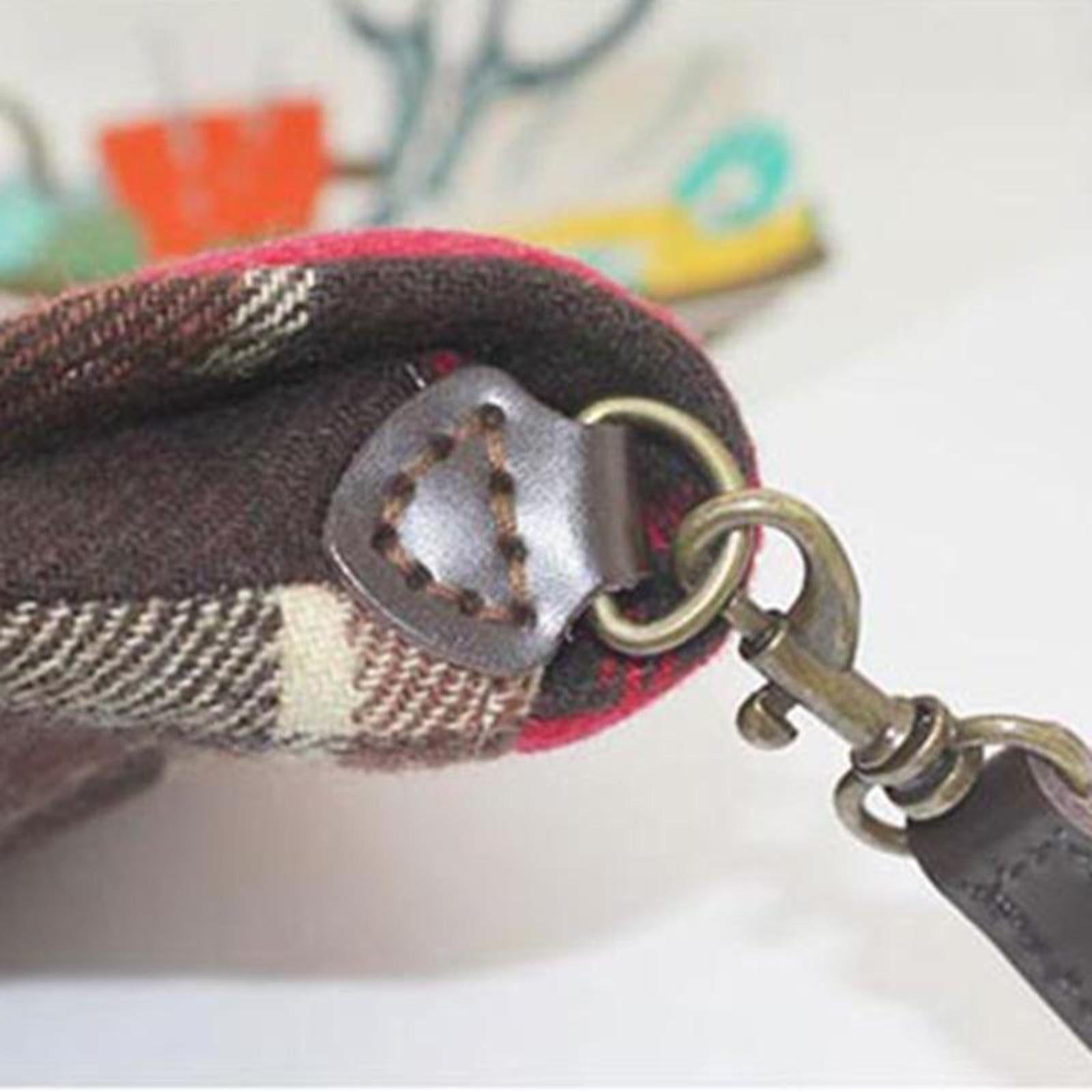 DIY Knitting Crochet Bags Strap D Ring Connector Pad  6pcs brown
