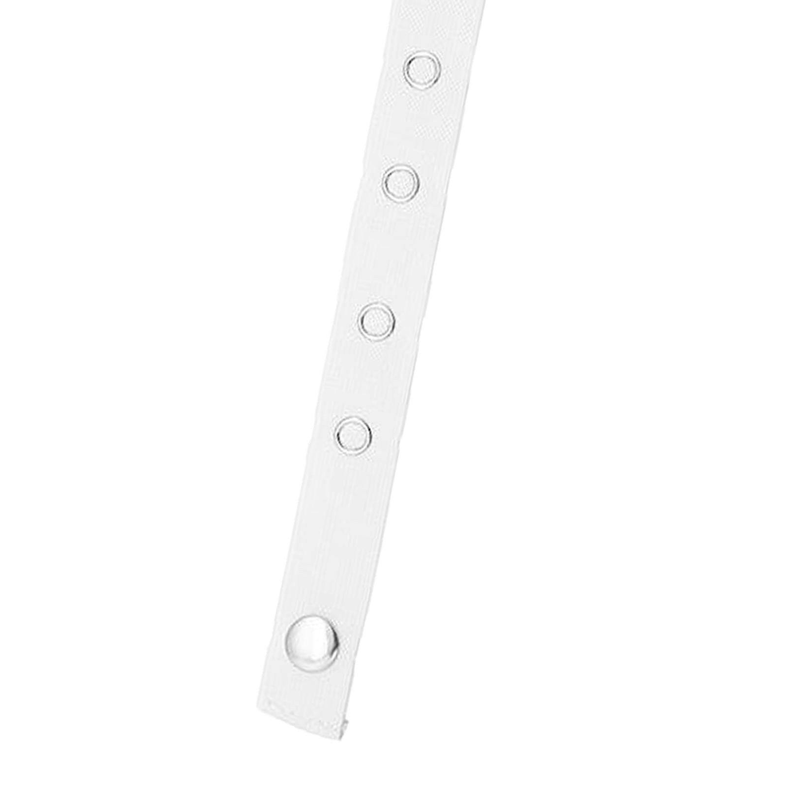 Unisex Belt Elastic Buckle-Free Stretch Adjustable Waist Belt Waistband White