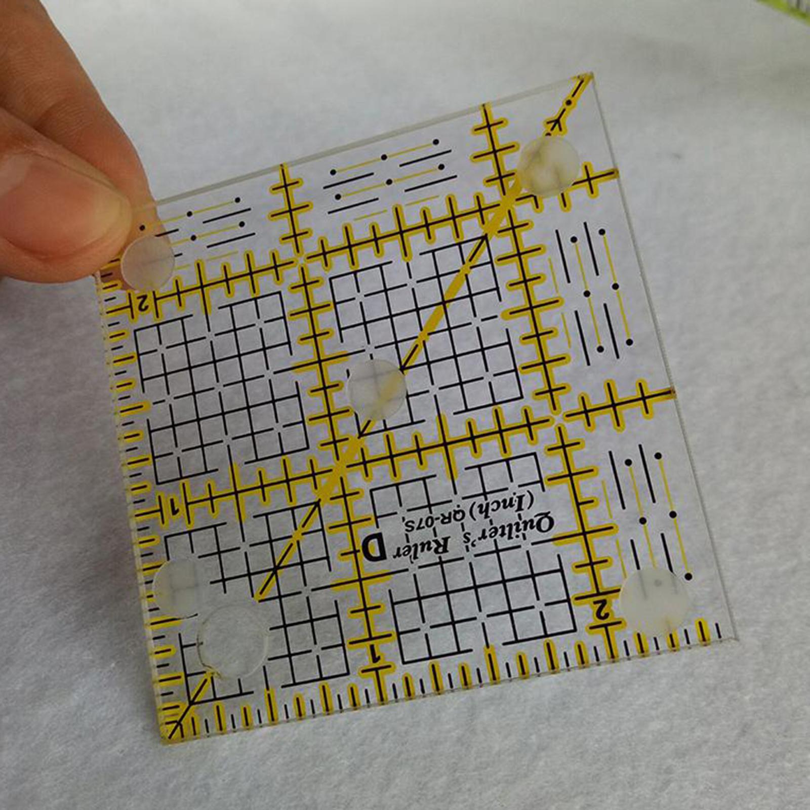 Transparent Acrylic Rectangle Quilting Ruler Easy Patchwork Tool 6.5x12in