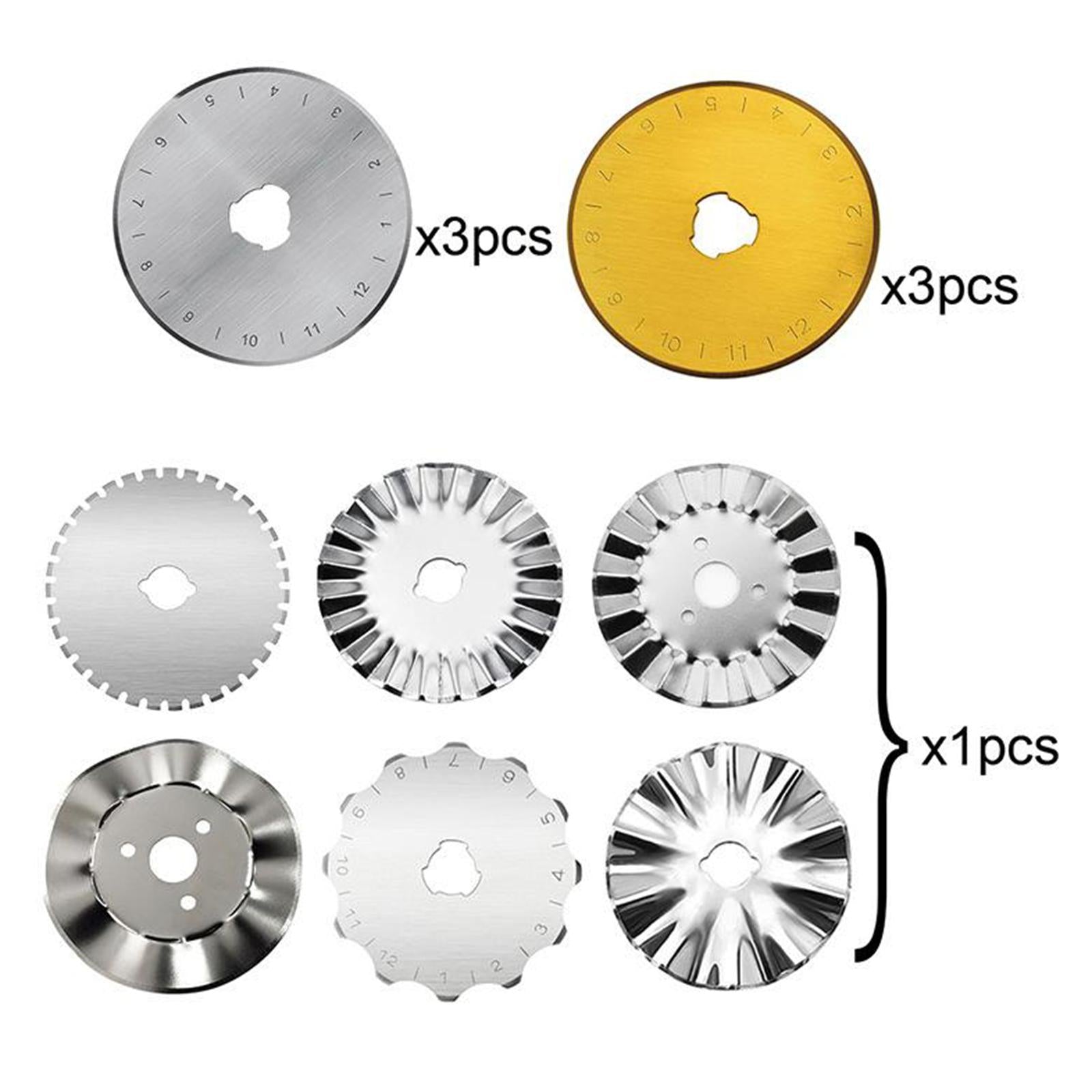 45mm Round Rotary Trimmer Blades Kit for Fabric Leather Sharp 12Pcs