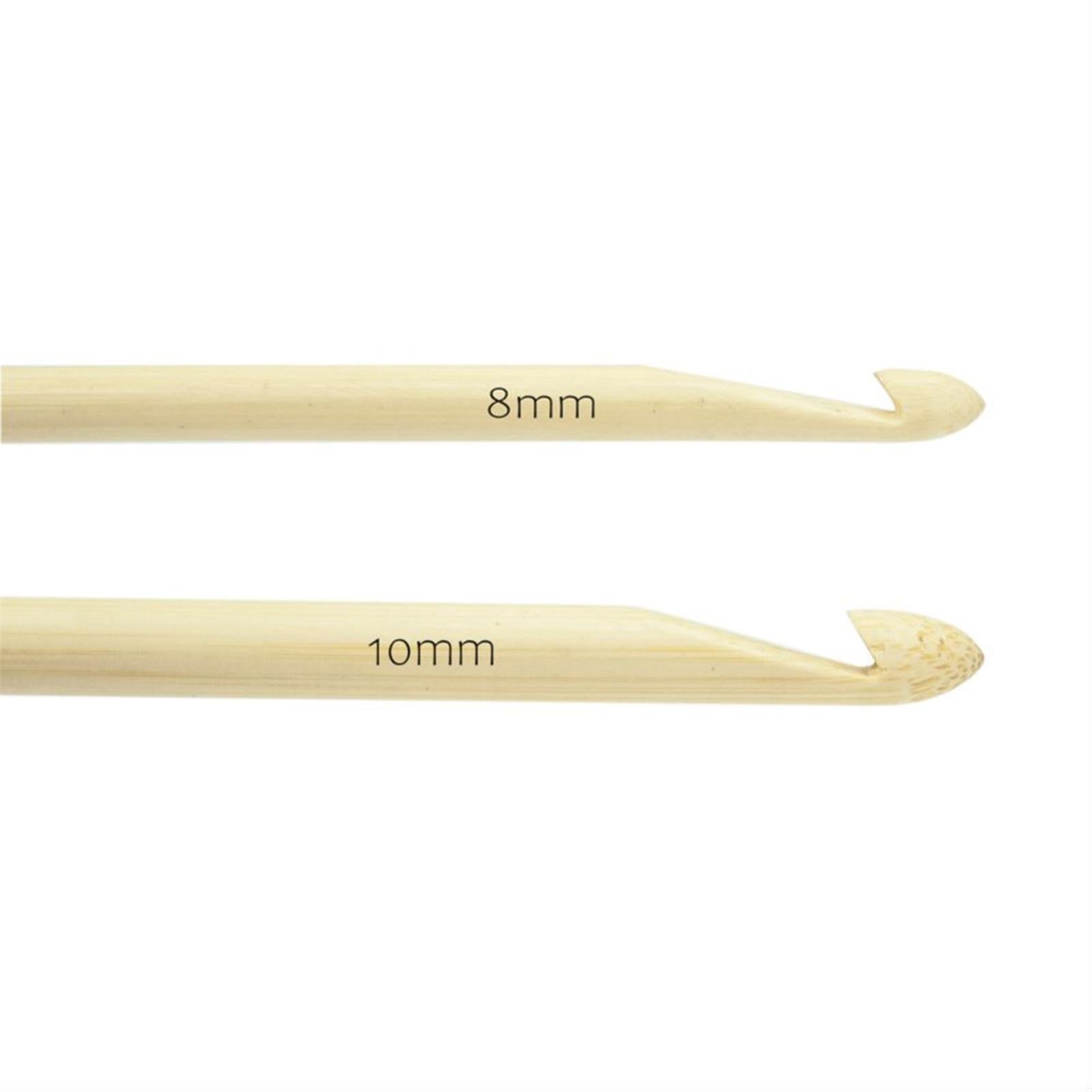 2x Wood Crochet Hooks 7/9mm Smooth Double Sided Needles Sweater Hook 8+10mm