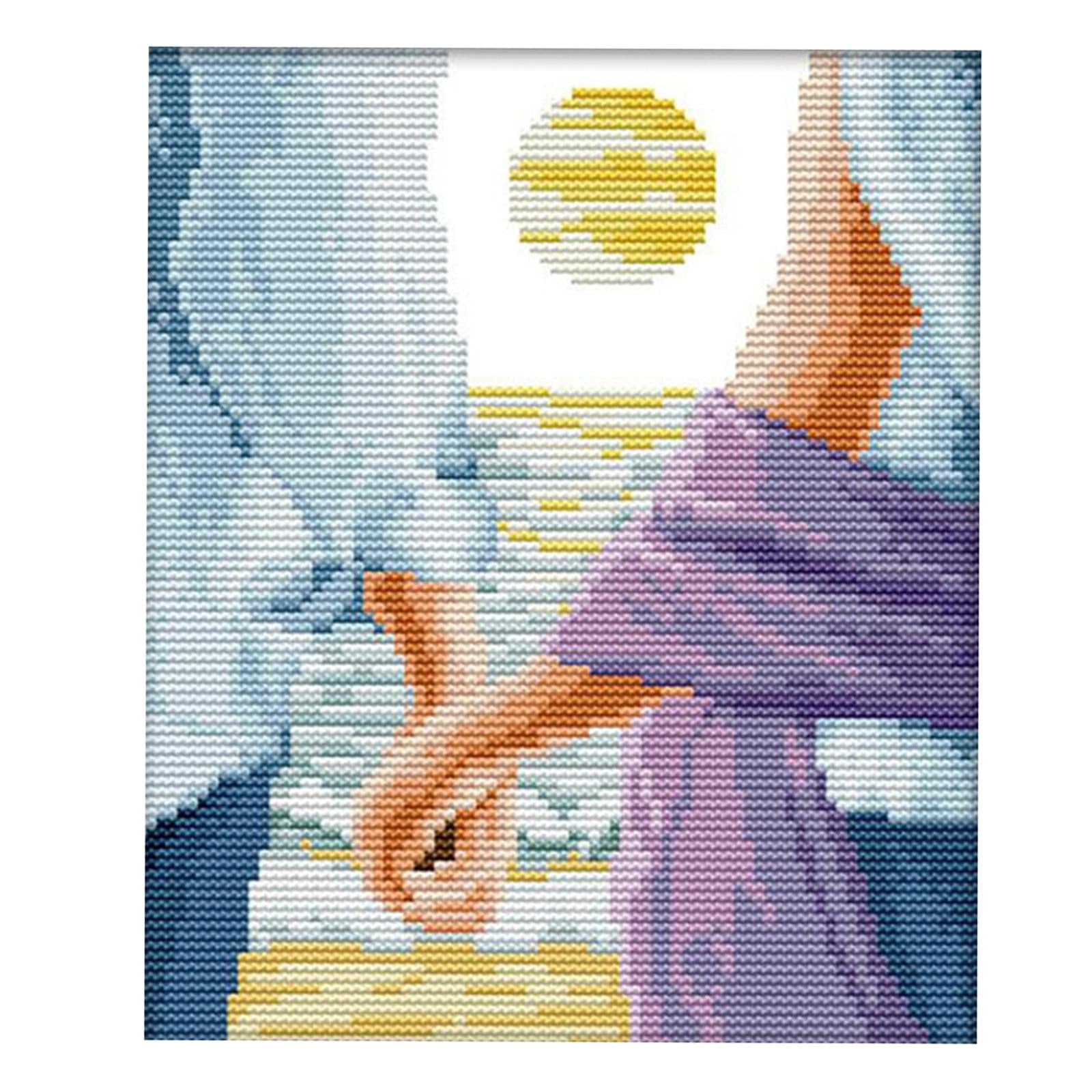 Cross Stitch Kit Pattern Canvas Embroidery Needlepoint for Adult Kid 14CT