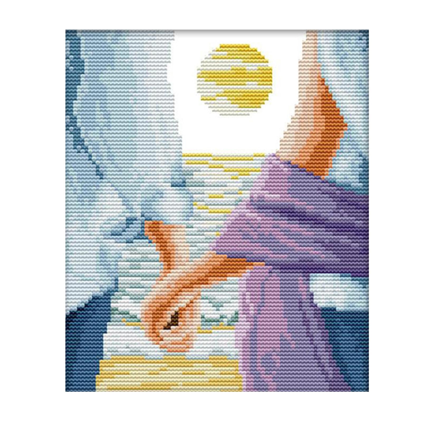 Cross Stitch Kit Pattern Canvas Embroidery Needlepoint for Adult Kid 14CT