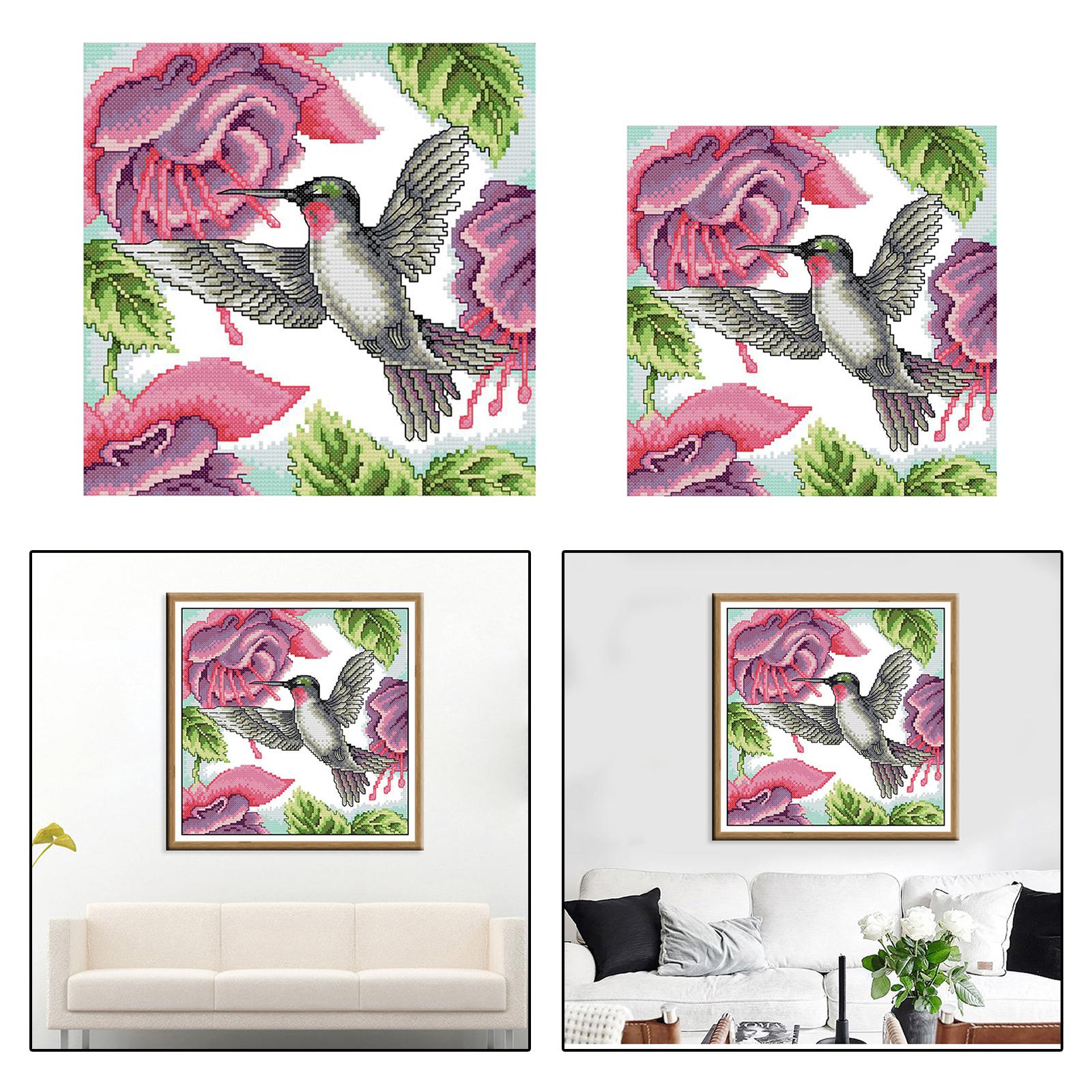 Cross Stitch Kits Beginners Embroidery Starter Kit Cross-Stitch Supplies 11CT 35x35cm