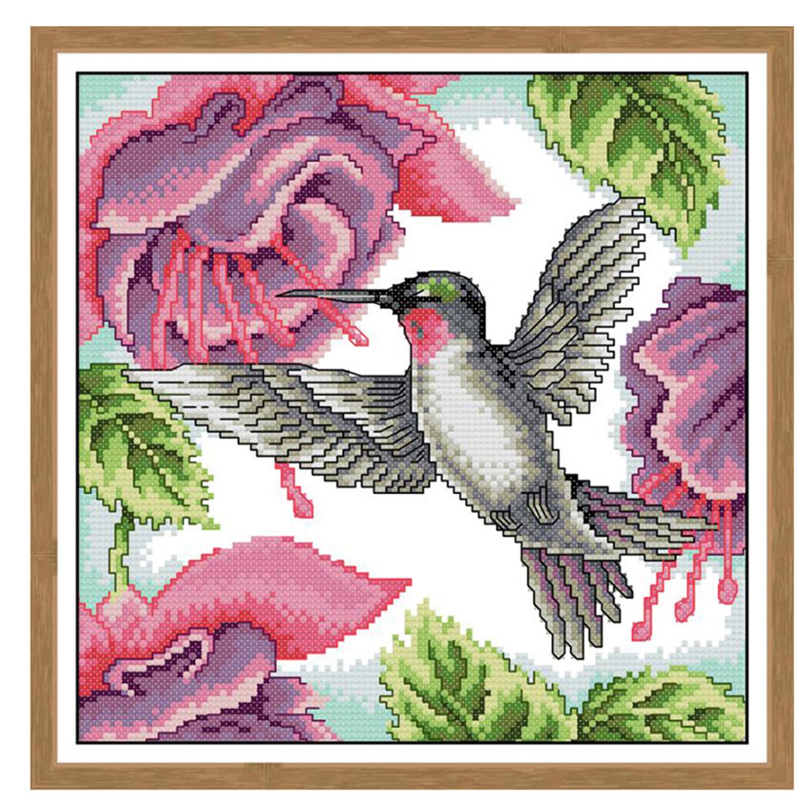 Cross Stitch Kits Beginners Embroidery Starter Kit Cross-Stitch Supplies 14CT 27x27cm