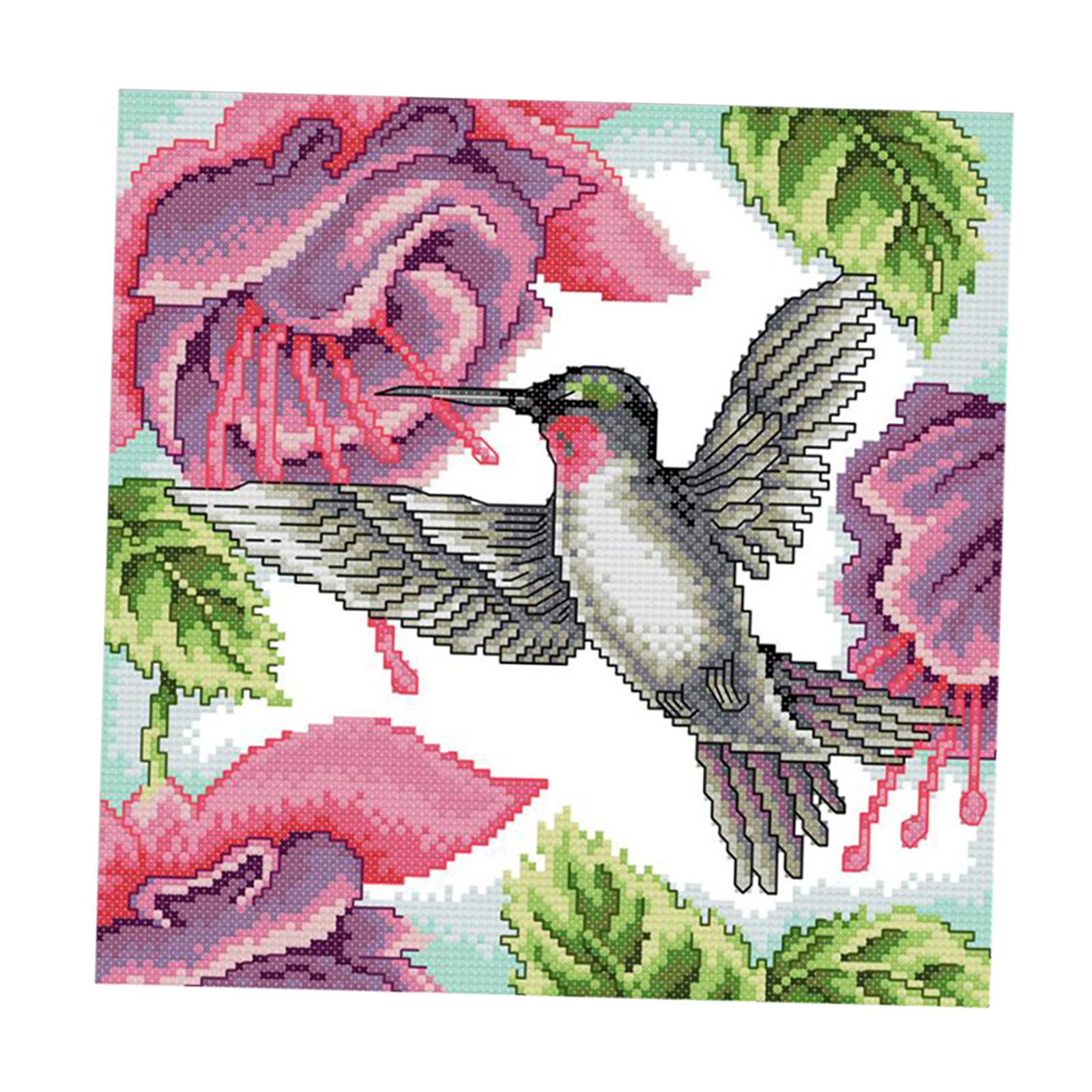 Cross Stitch Kits Beginners Embroidery Starter Kit Cross-Stitch Supplies 14CT 27x27cm