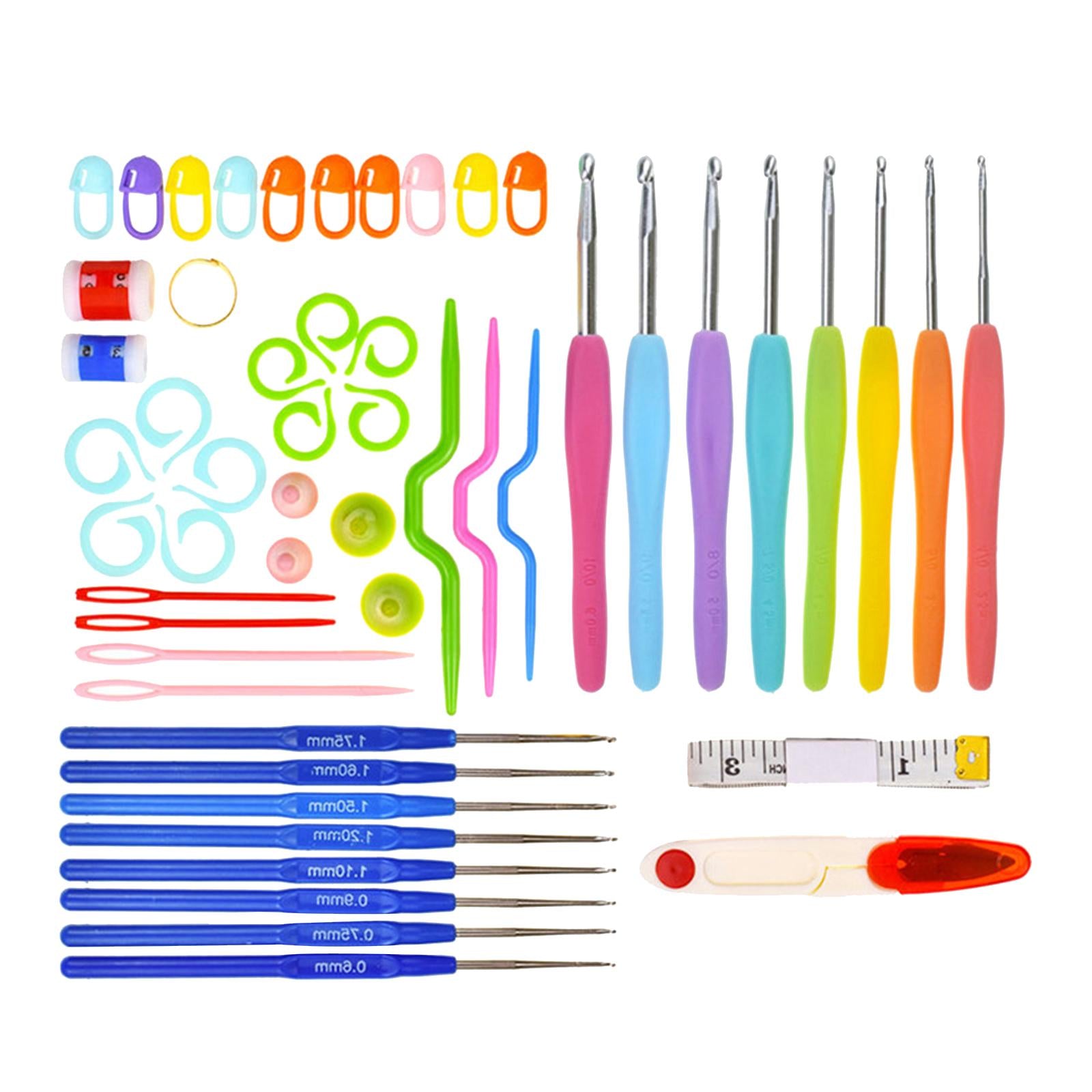 57PCS Crochet Hooks Set Knit Needles 2.5-6.5mm Smooth Knitting Needles