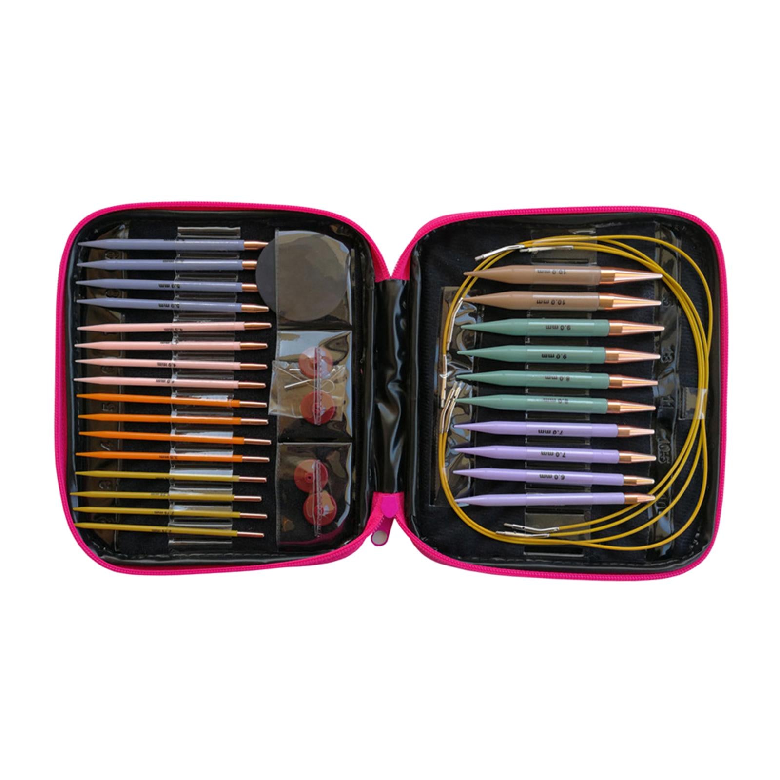 26x Knit Pro Metal Circular Interchangeable Knitting Needle Set Starter DIY