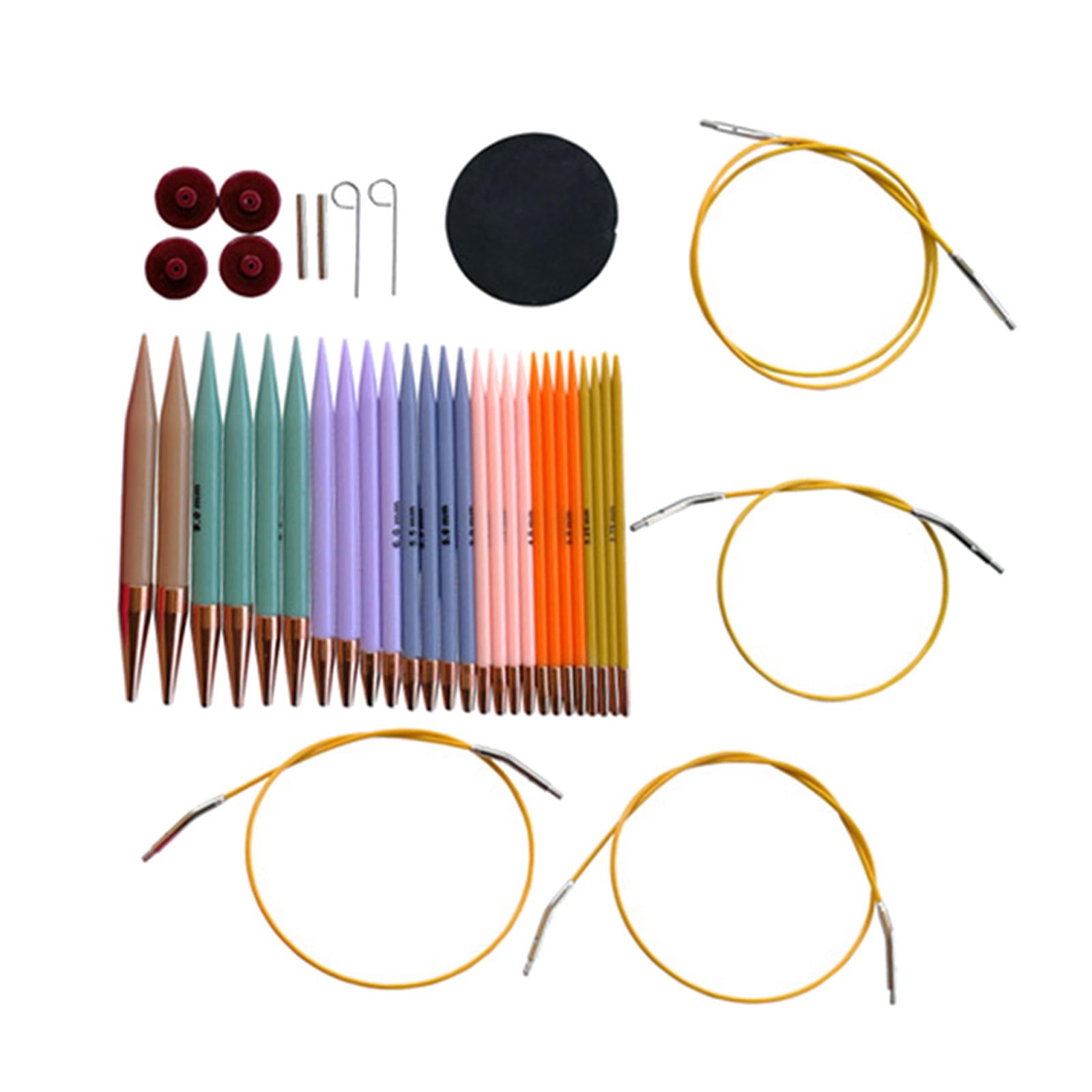 26x Knit Pro Metal Circular Interchangeable Knitting Needle Set Starter DIY