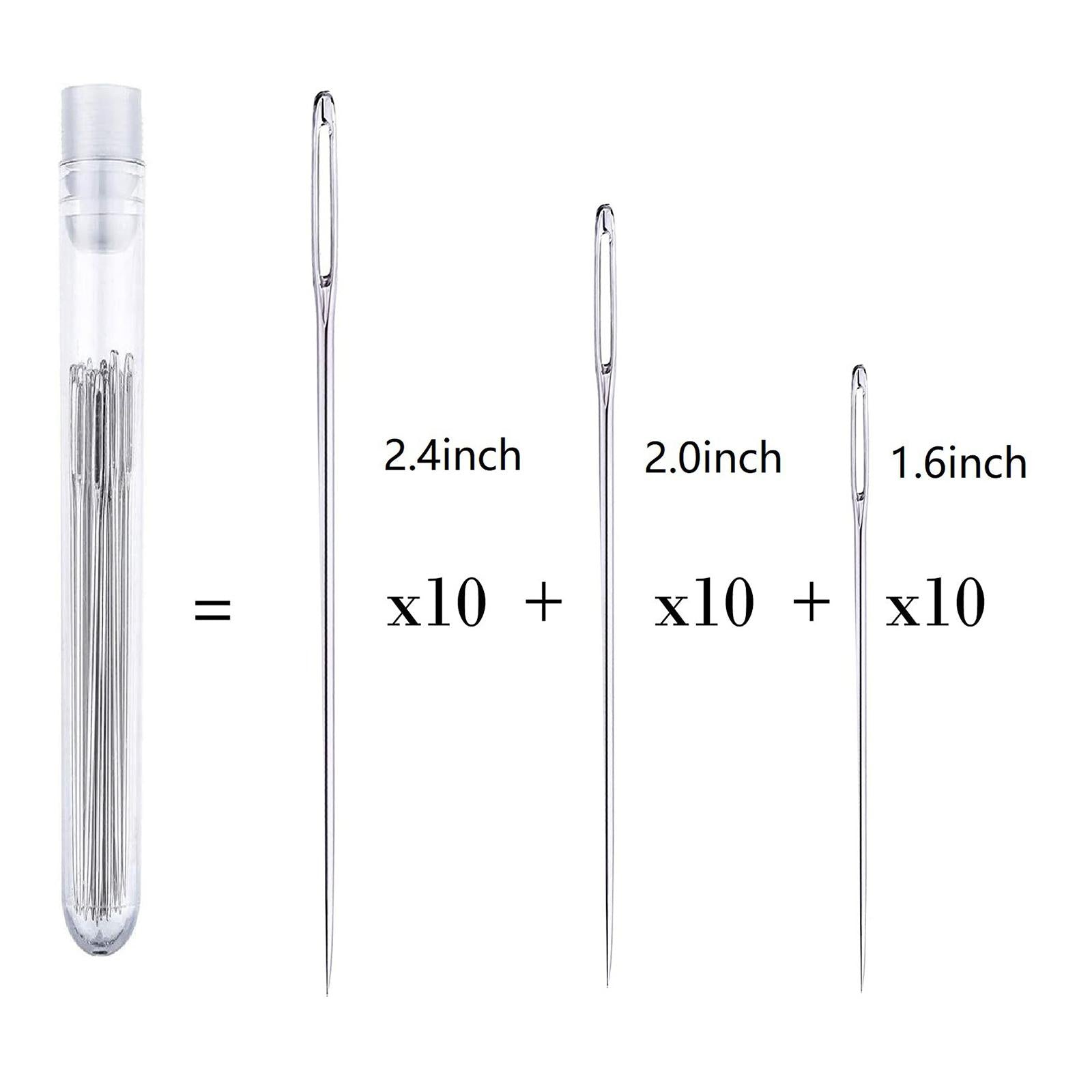 25Pcs Large-eye Sharp Needles Knitting Hand Sewing Darning Embroidery Needle