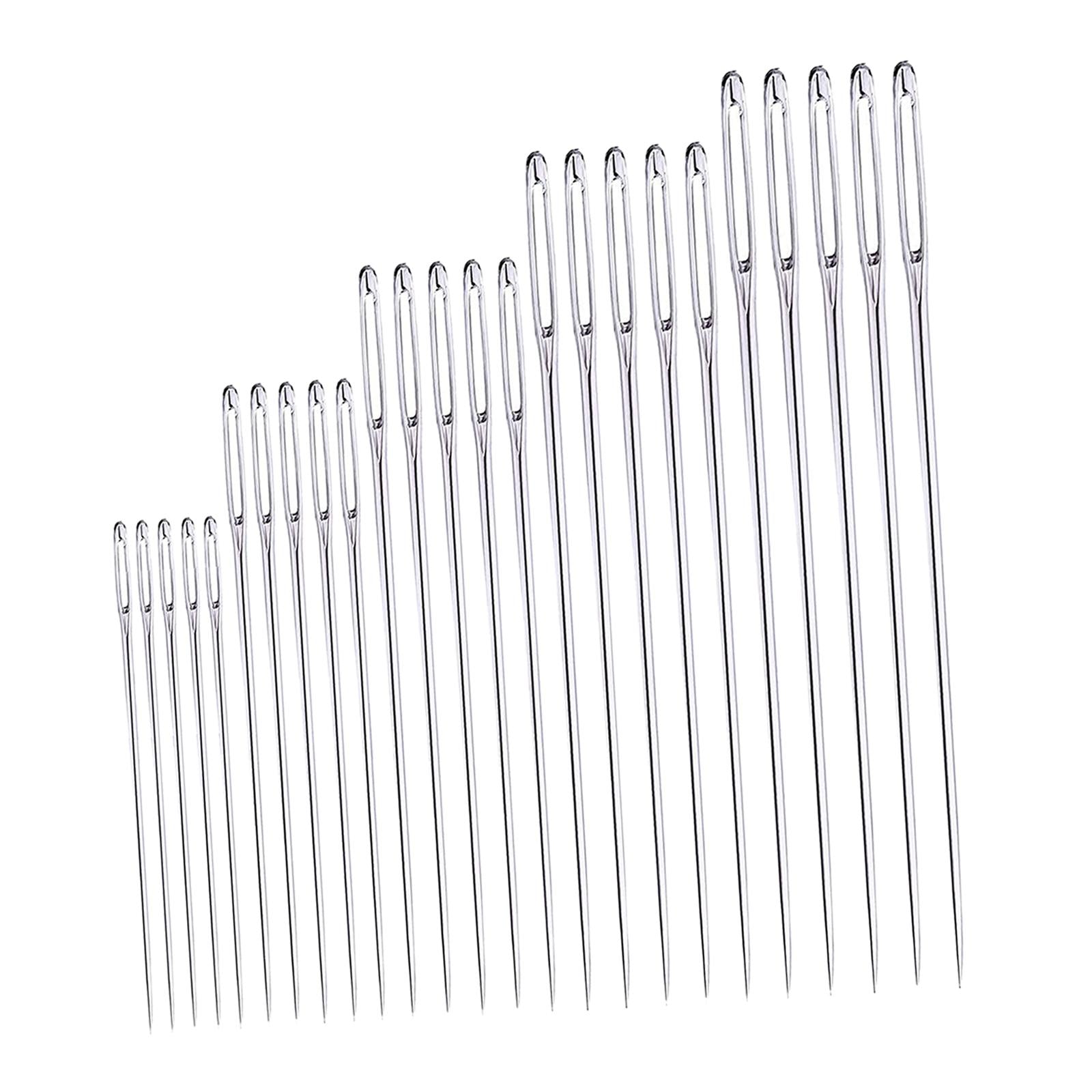25Pcs Large-eye Sharp Needles Knitting Hand Sewing Darning Embroidery Needle