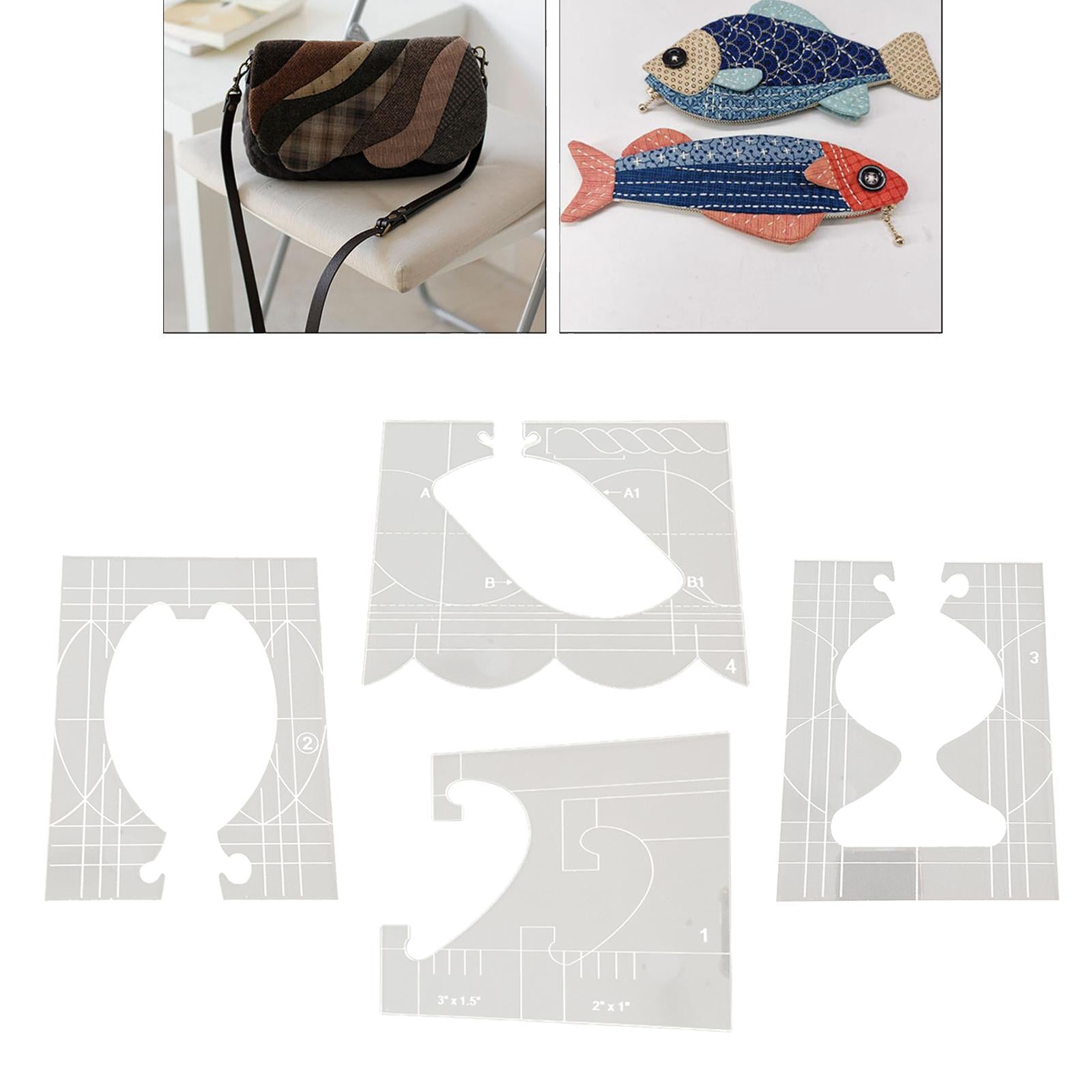 Portable Quilting Template Acrylic Ruler Home Sewing Frame Machine Style 1