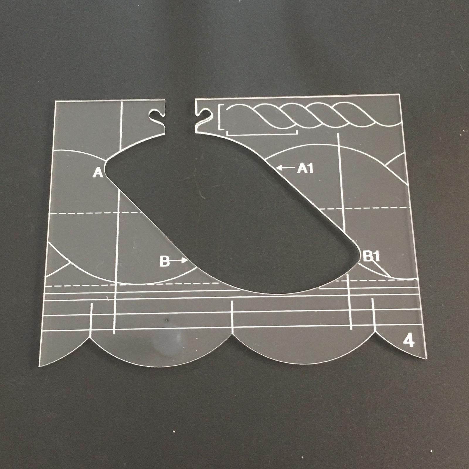 Portable Quilting Template Acrylic Ruler Home Sewing Frame Machine Style 4