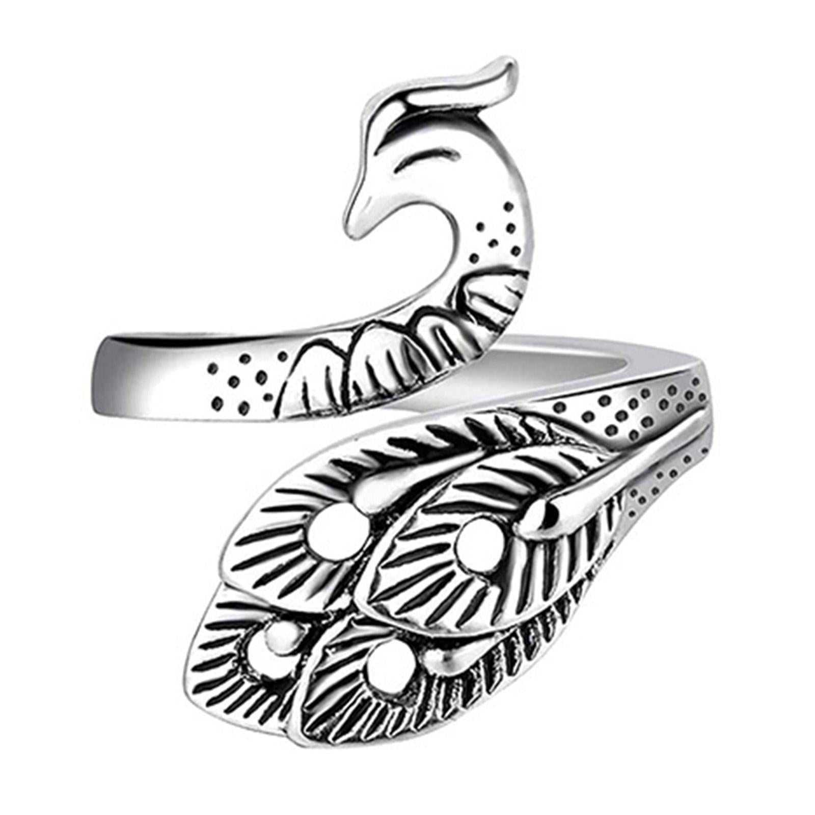 Crochet Ring Kit Peacock Adjustable Knitting Loop w/ Colorful Stitch Marker