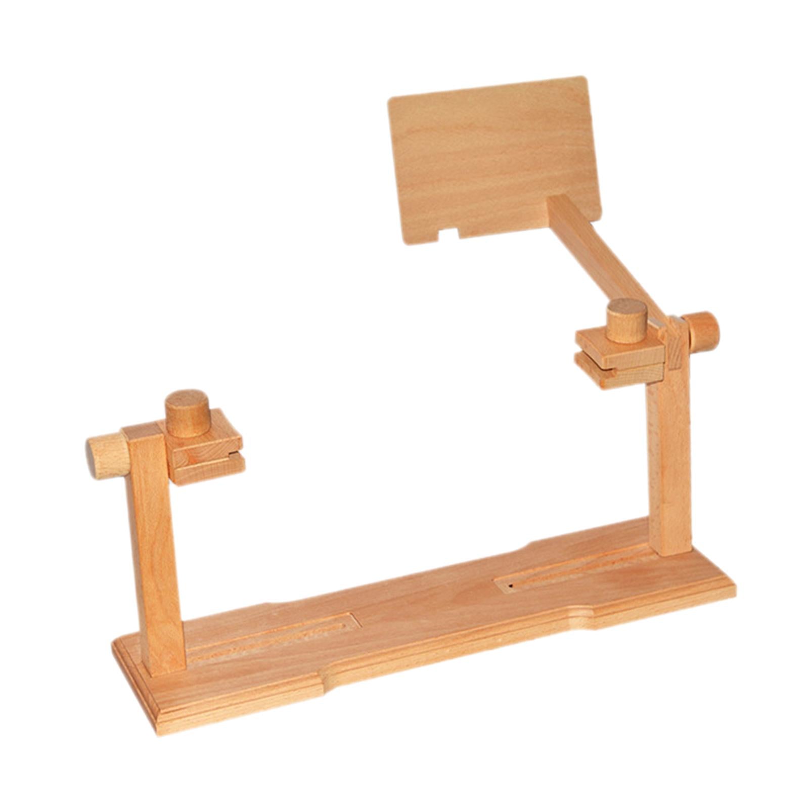 Wooden Tabletop Embroidery Hoop Frame Adjustable Cross Stitch Rack Support