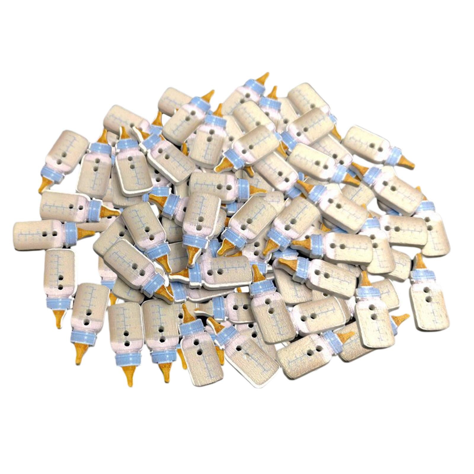 Scrapbooking Sewing Buttons for Knitting Crocheting Craft Milk Bottle