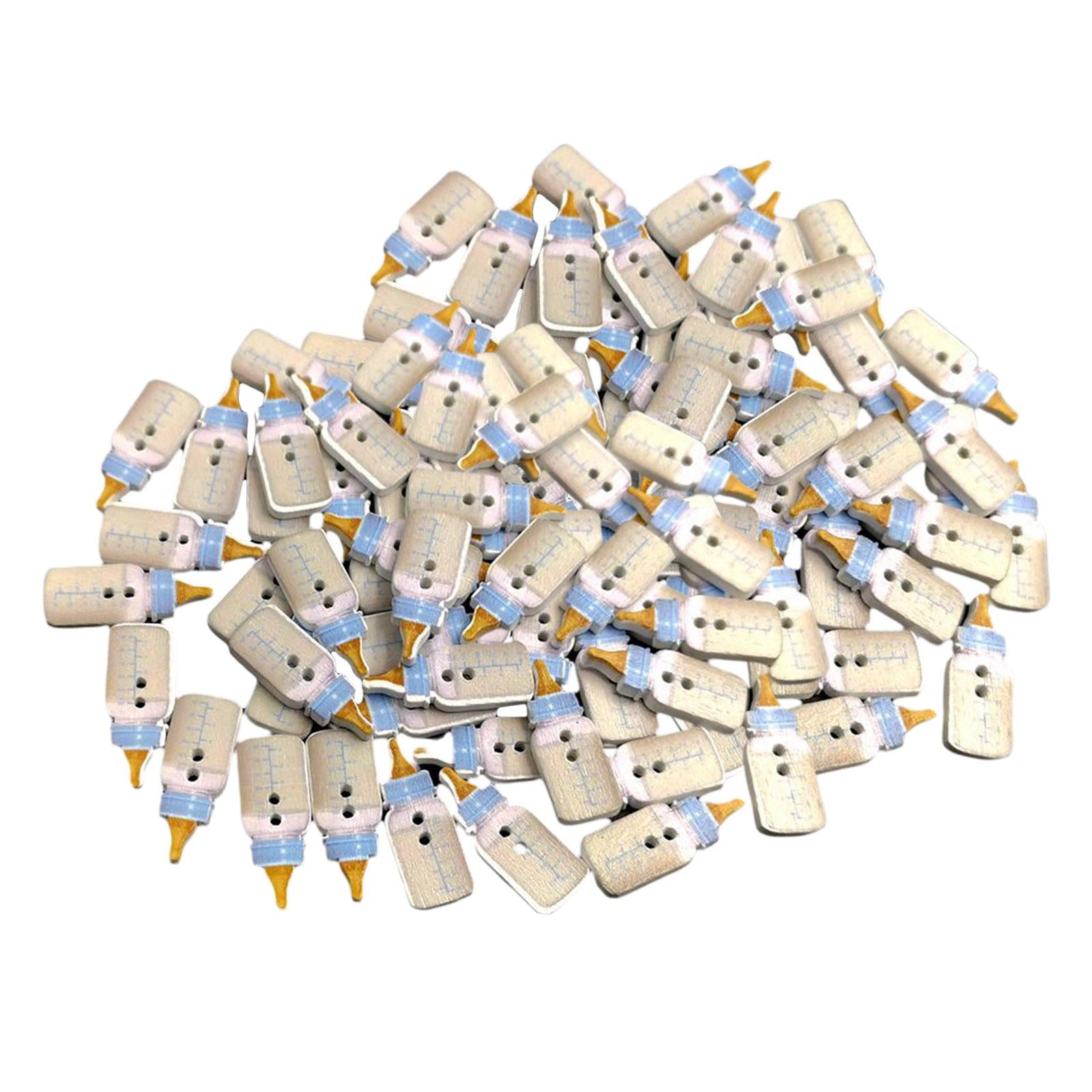 Scrapbooking Sewing Buttons for Knitting Crocheting Craft Milk Bottle