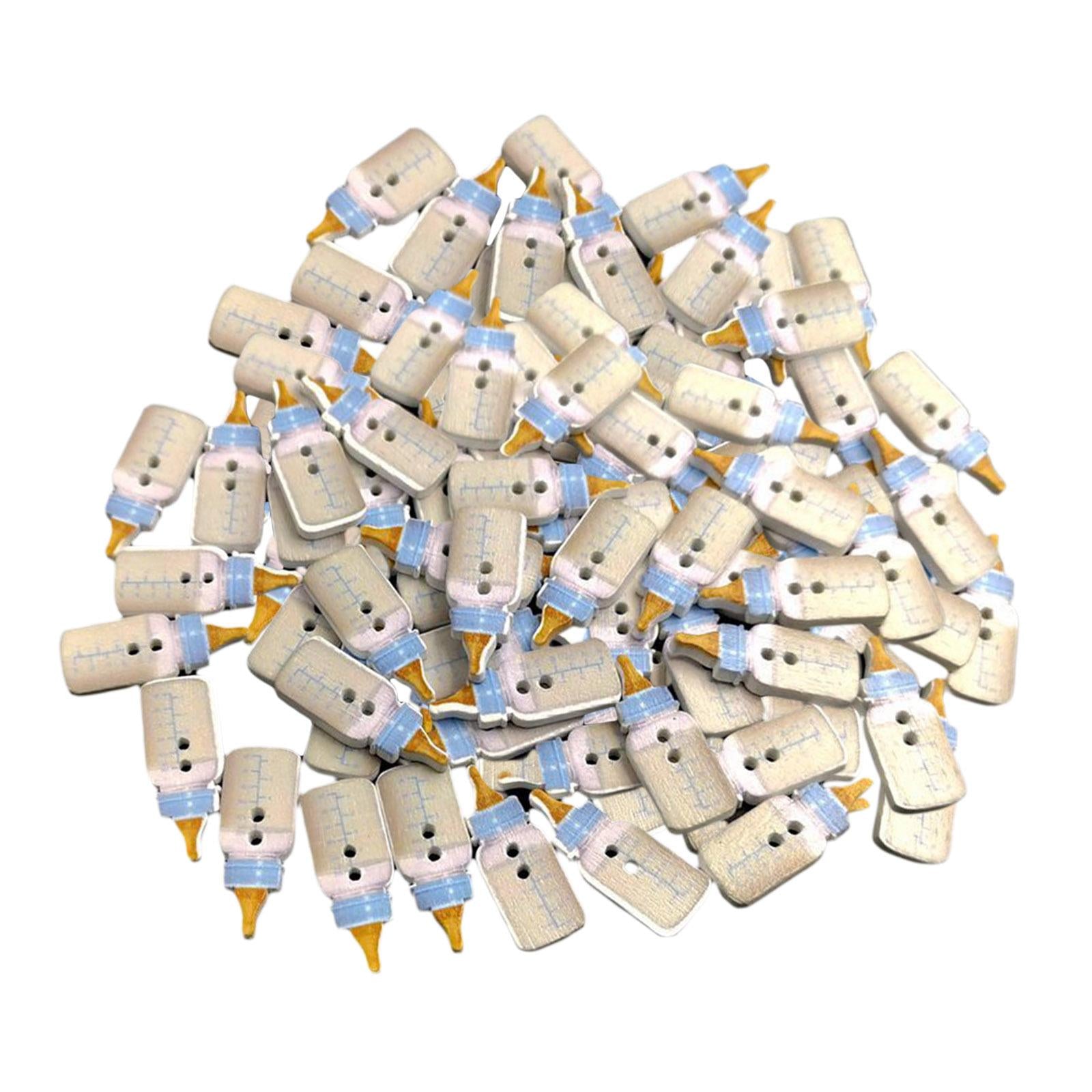 Scrapbooking Sewing Buttons for Knitting Crocheting Craft Milk Bottle