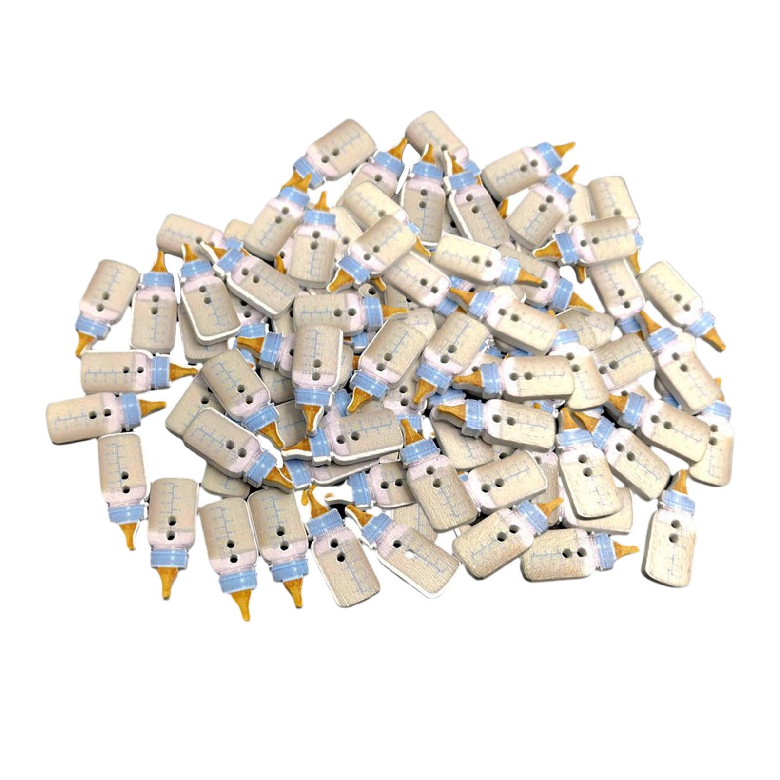 Scrapbooking Sewing Buttons for Knitting Crocheting Craft Milk Bottle
