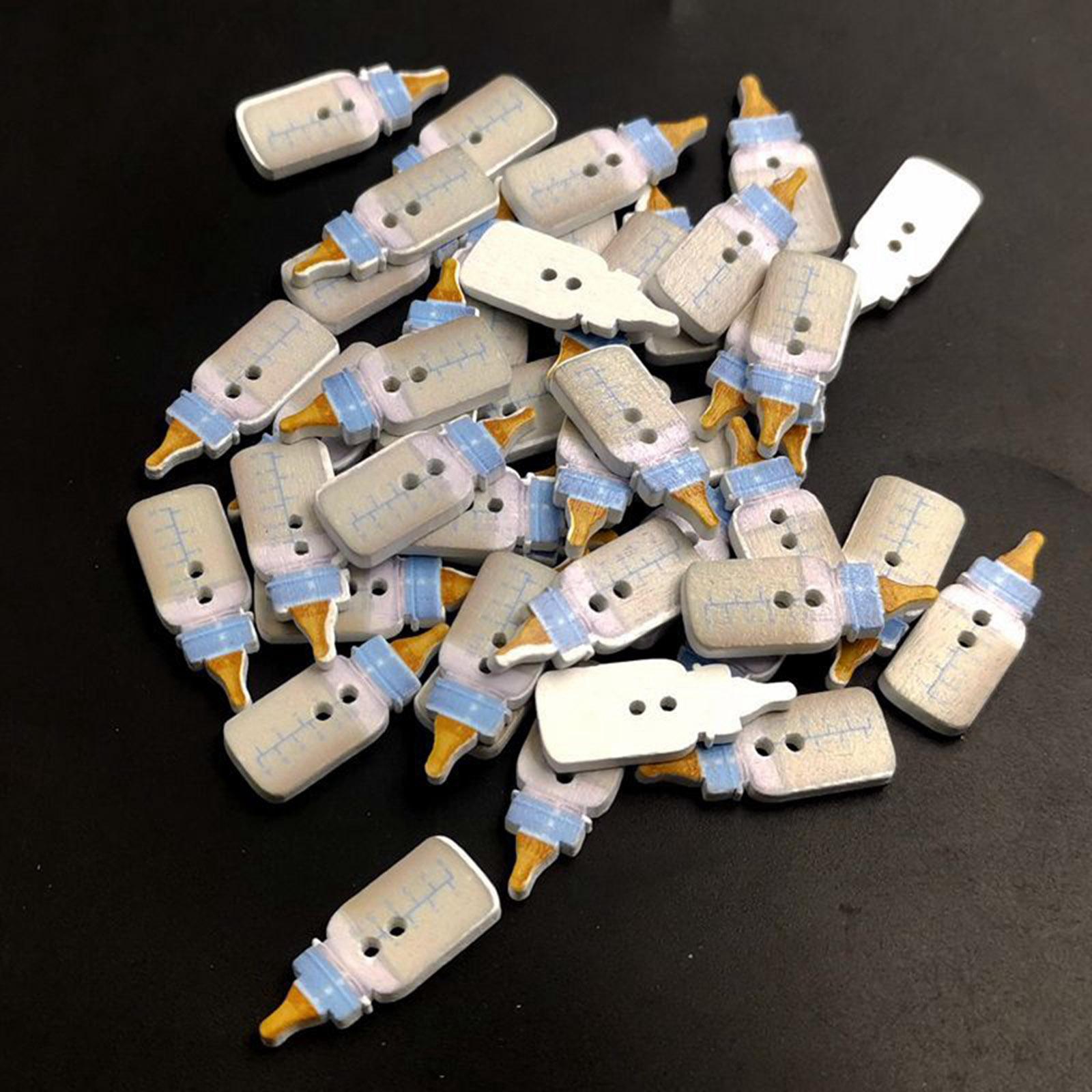 Scrapbooking Sewing Buttons for Knitting Crocheting Craft Milk Bottle