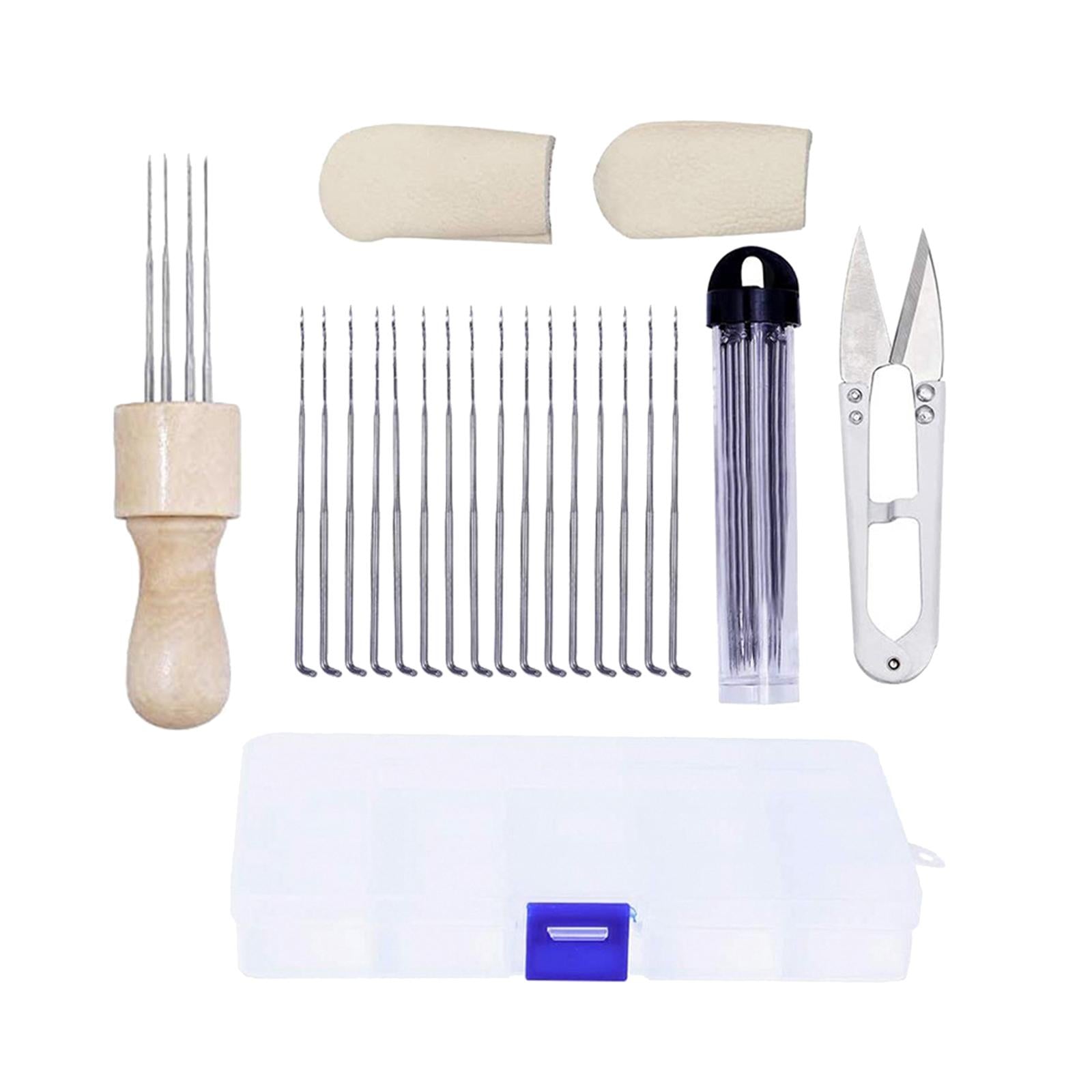 Needle Felting Kits Wool Felt Needles Professionals Grip Finger Cot Tools