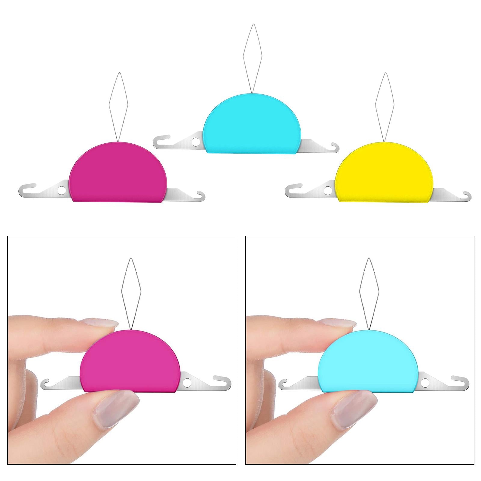 Needle Device 3 In 1 Needle Threader Thread Guide Sewing Machine Rose Red