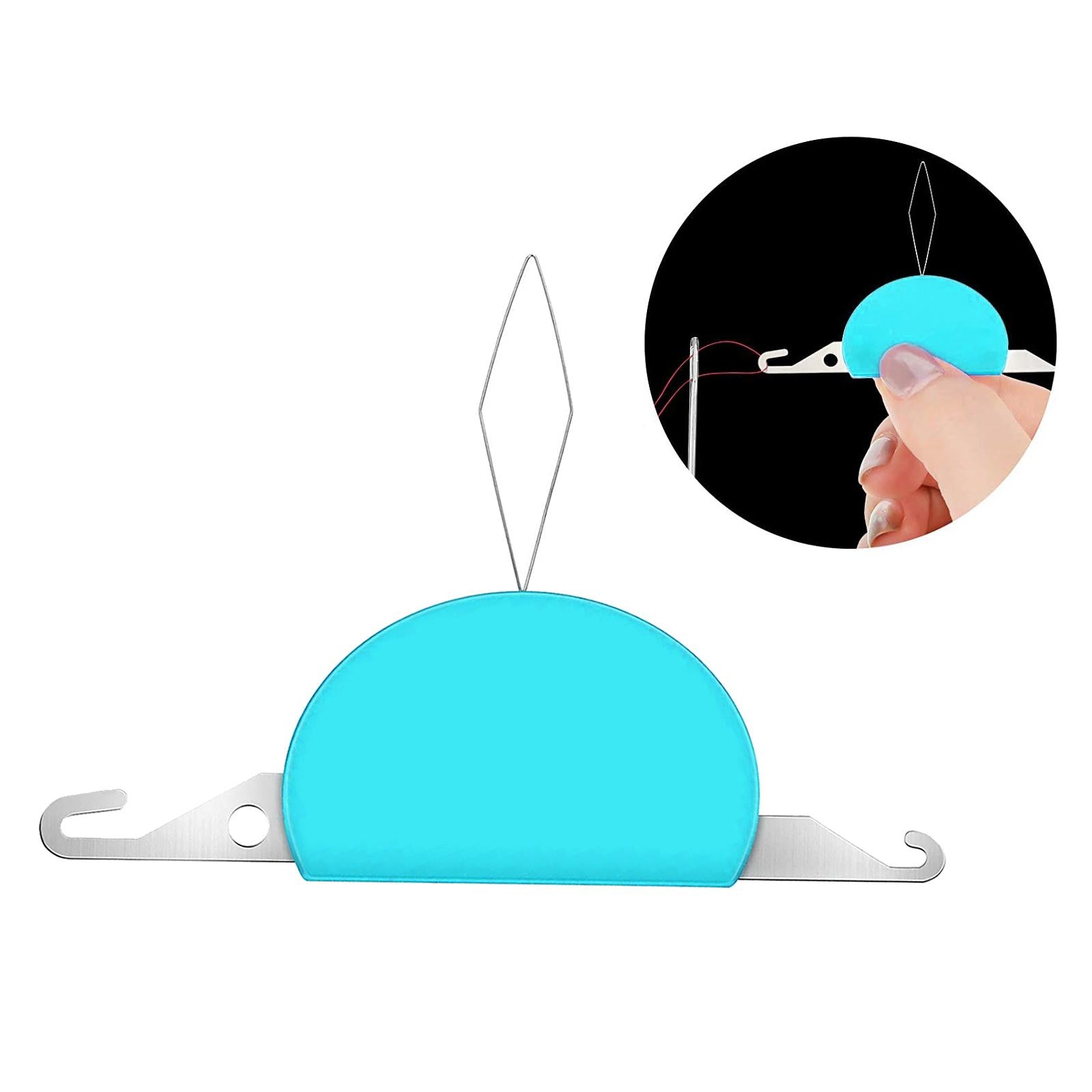Needle Device 3 In 1 Needle Threader Thread Guide Sewing Machine Blue