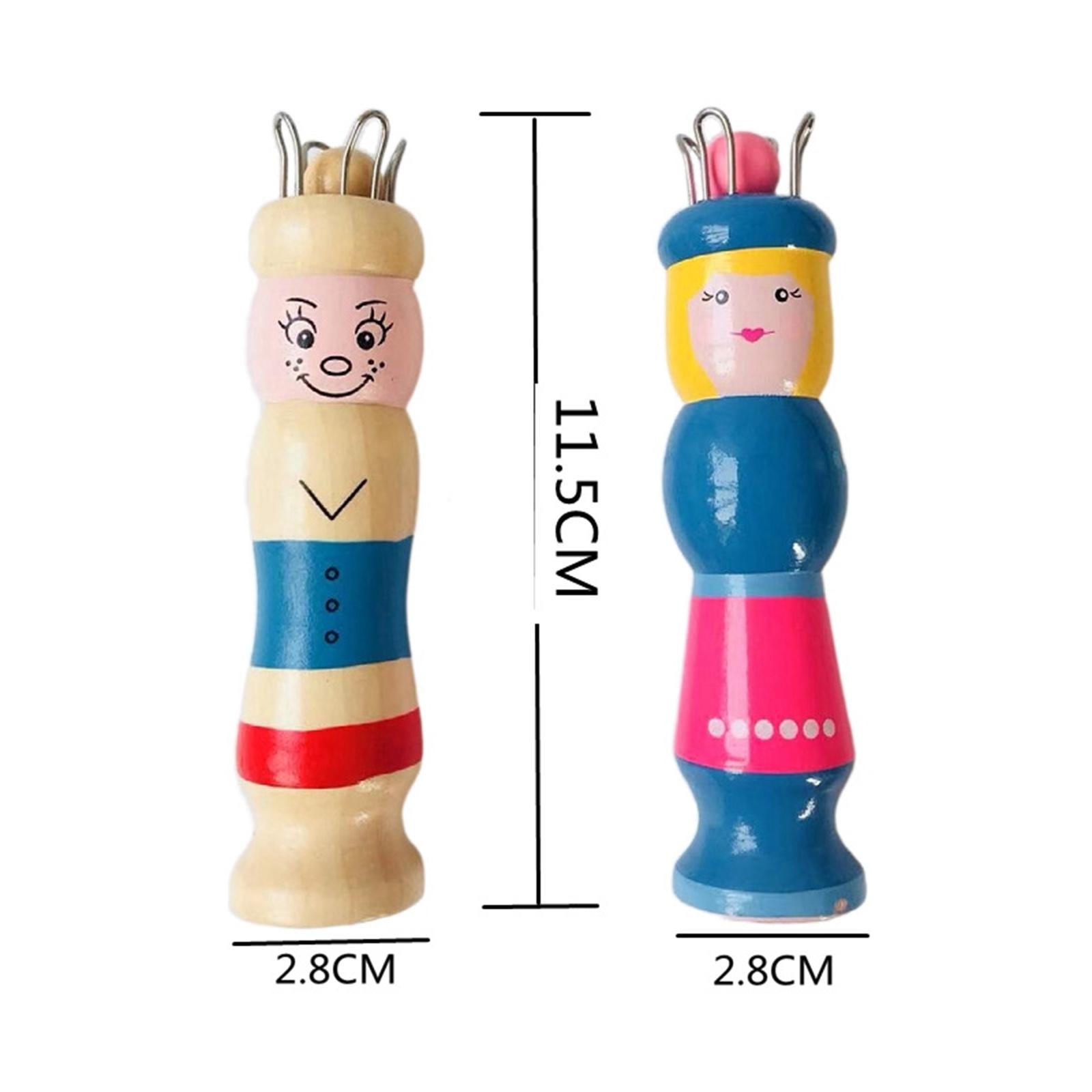 Wooden Handy Knitting Loom Set Handmade Doll Wool Yarn Weave Craft Kit B