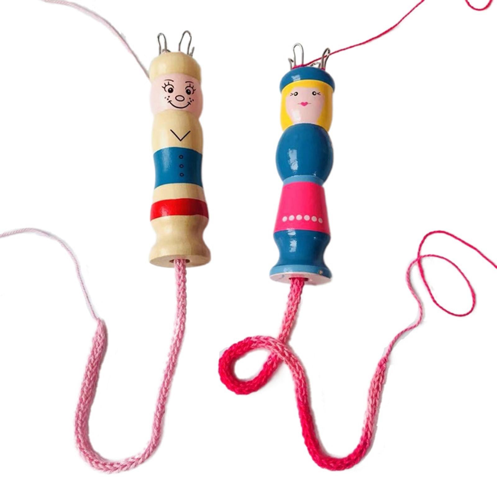 Wooden Handy Knitting Loom Set Handmade Doll Wool Yarn Weave Craft Kit B