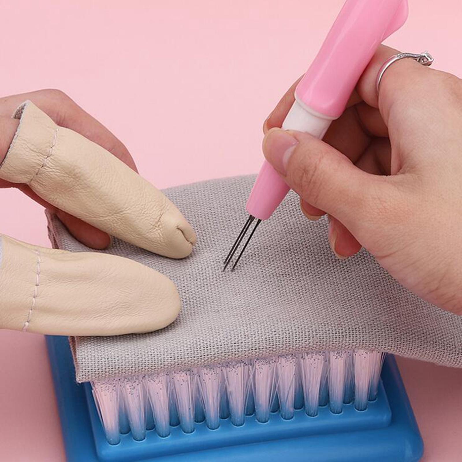 52x Wool Needle Felting Kit with Wooden Handle Awl for DIY Felting Projects