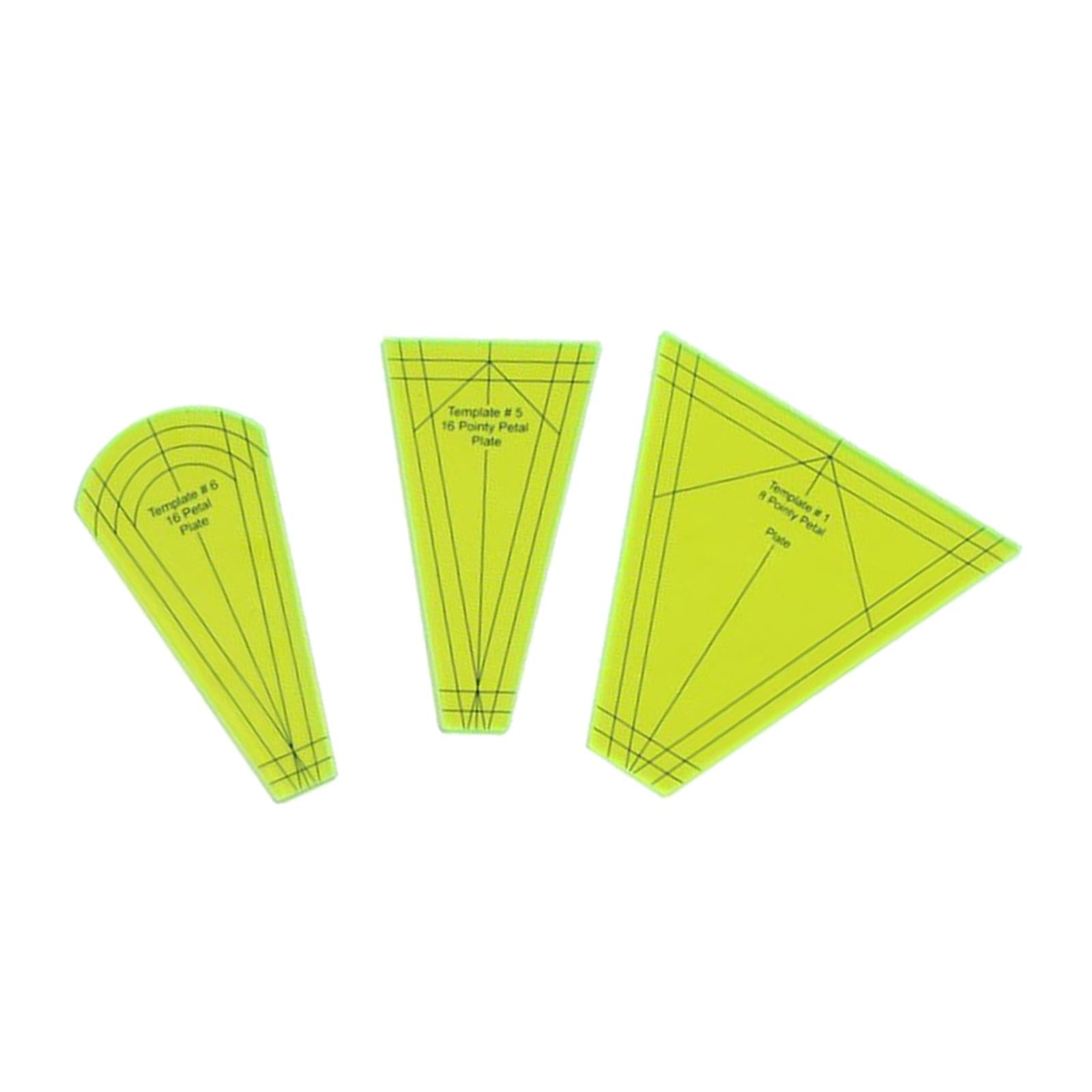 10Pcs Dresden Plate Template Patchwork Stencils Ruler for DIY Measure Craft