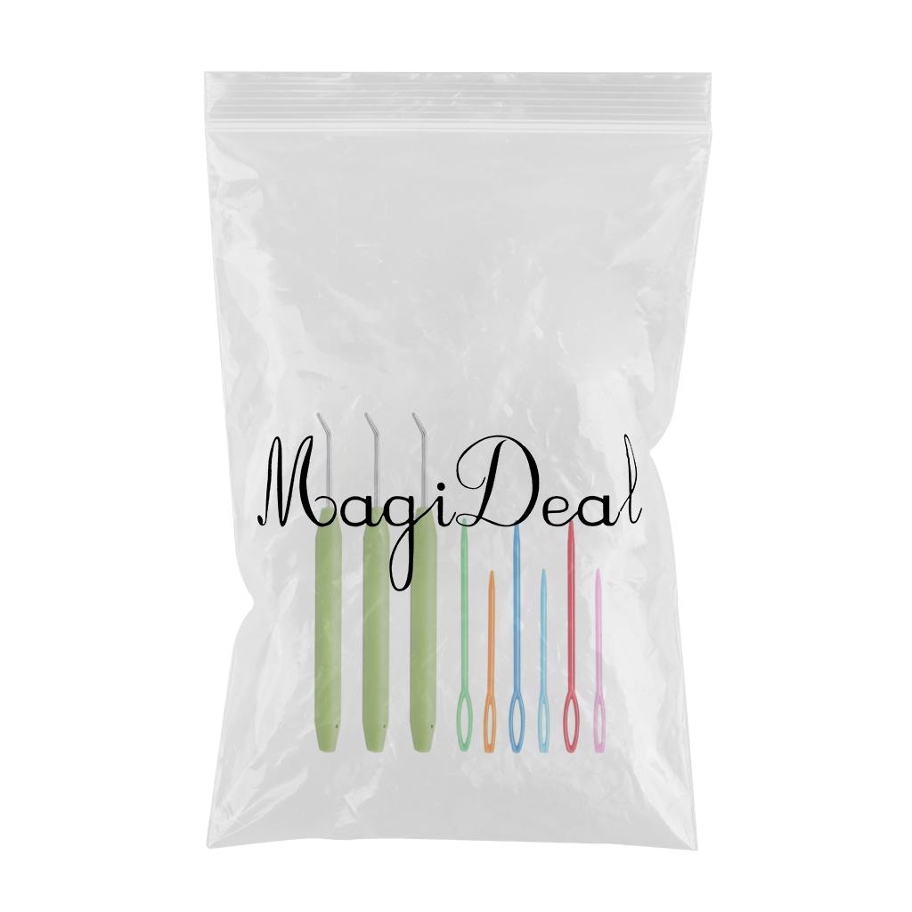 Crochet Hooks Set,9 PCS Ergonomic Grip Handles Knitting Needles Kit