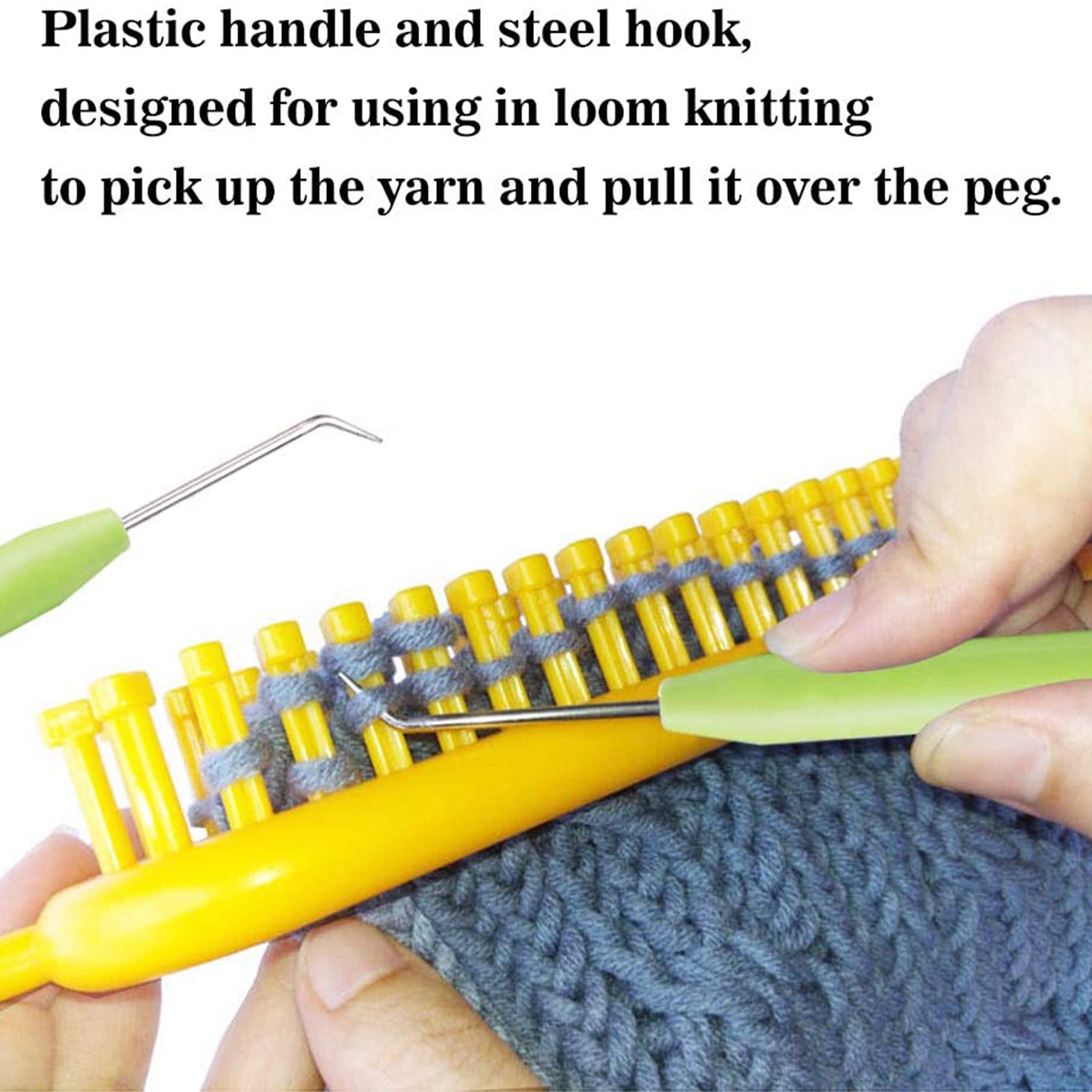 Crochet Hooks Set,9 PCS Ergonomic Grip Handles Knitting Needles Kit