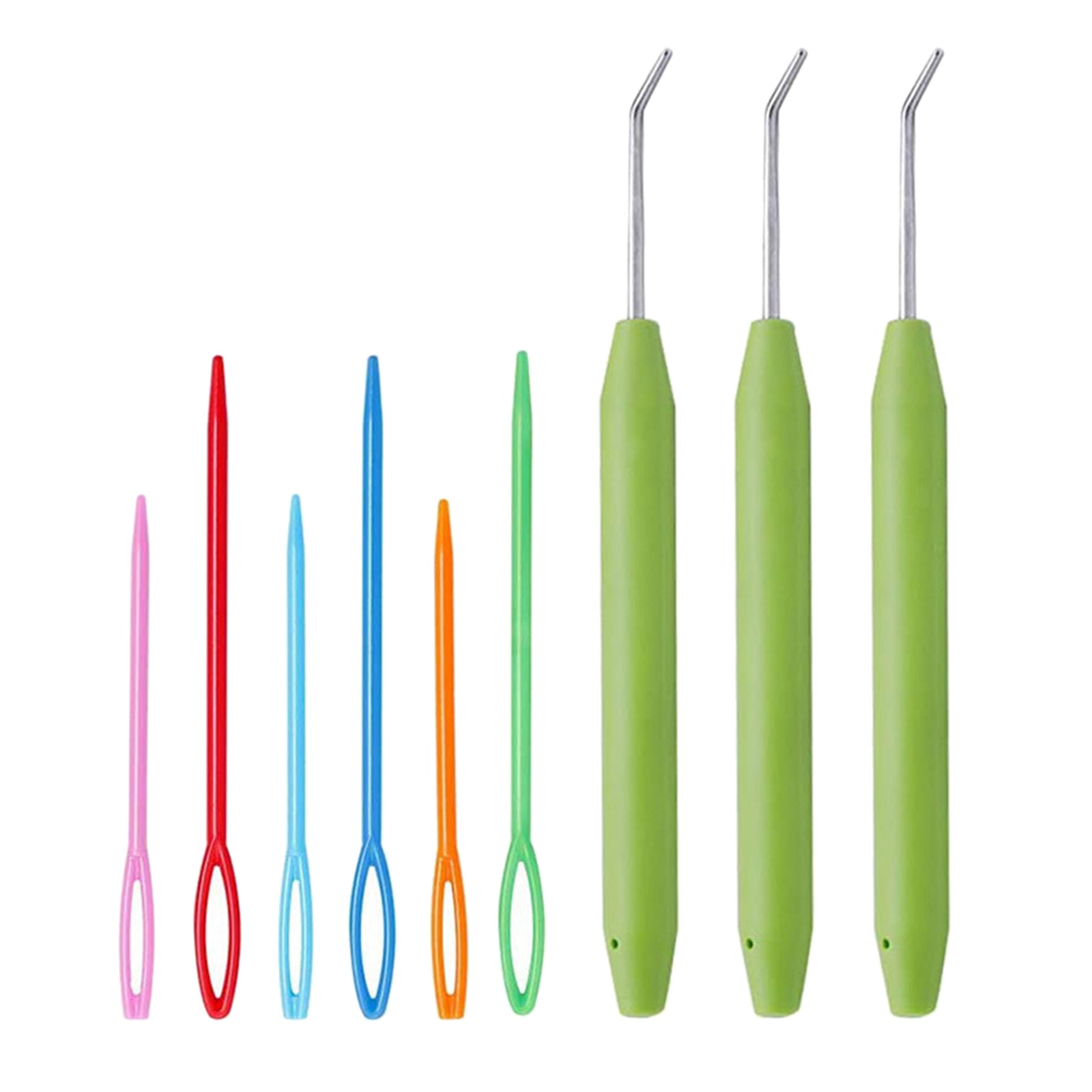 Crochet Hooks Set,9 PCS Ergonomic Grip Handles Knitting Needles Kit