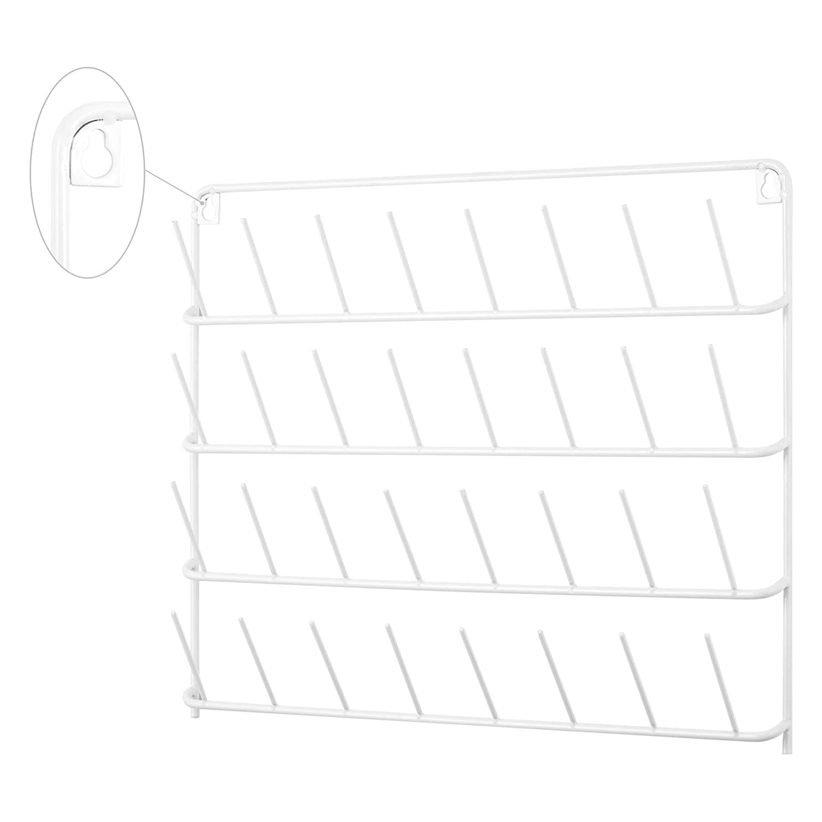 Metal Wall Hanging Thread Holder 32-Spool Sewing Thread Rack Organizer Tool
